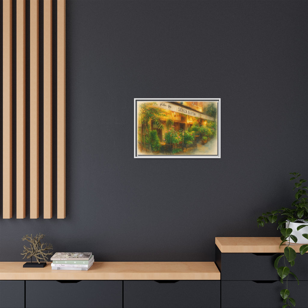 Senza Gluten — Restaurant Print | Matte Canvas + Wooden Frame
