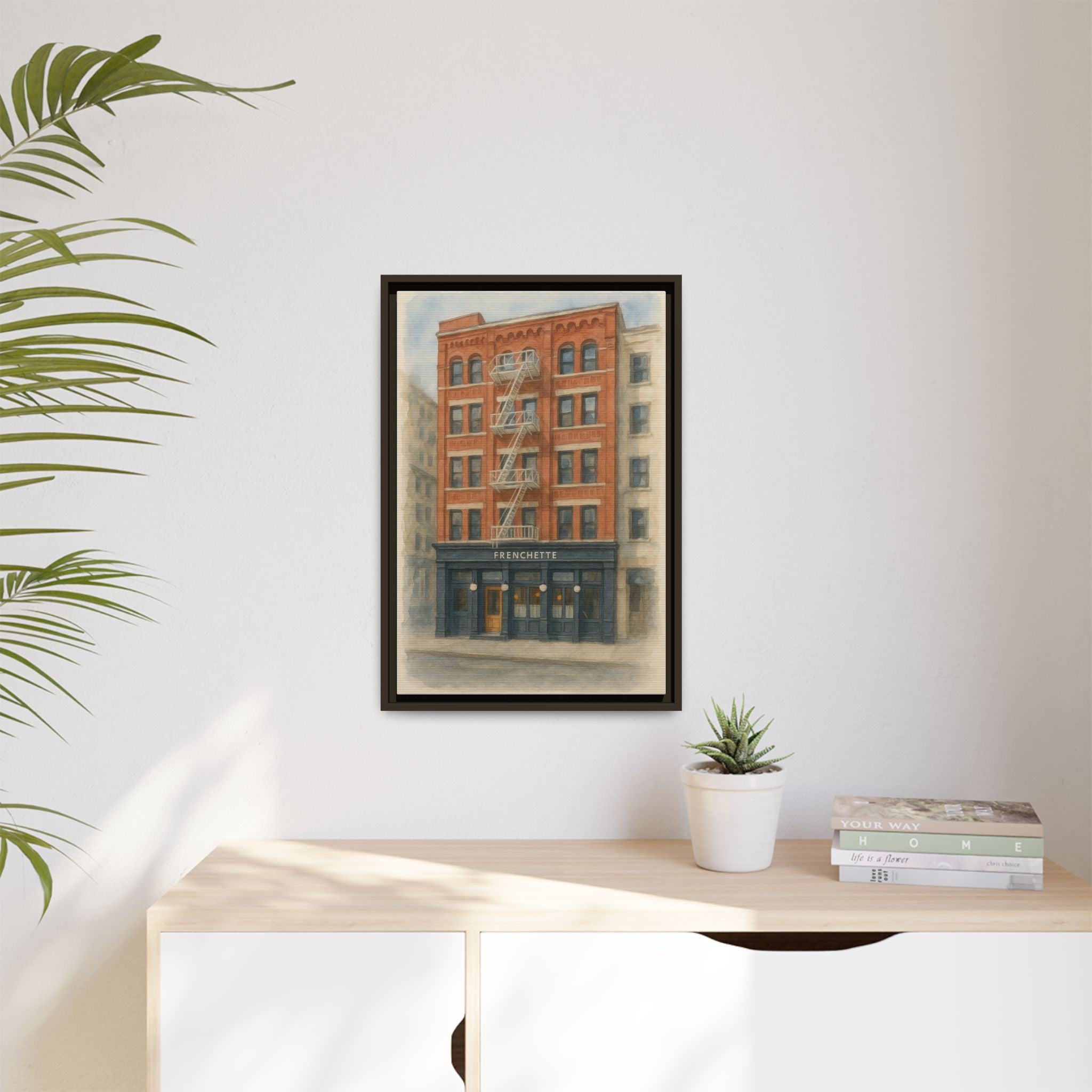 Frenchette Restaurant — Restaurant Print | Matte Canvas + Wooden Frame