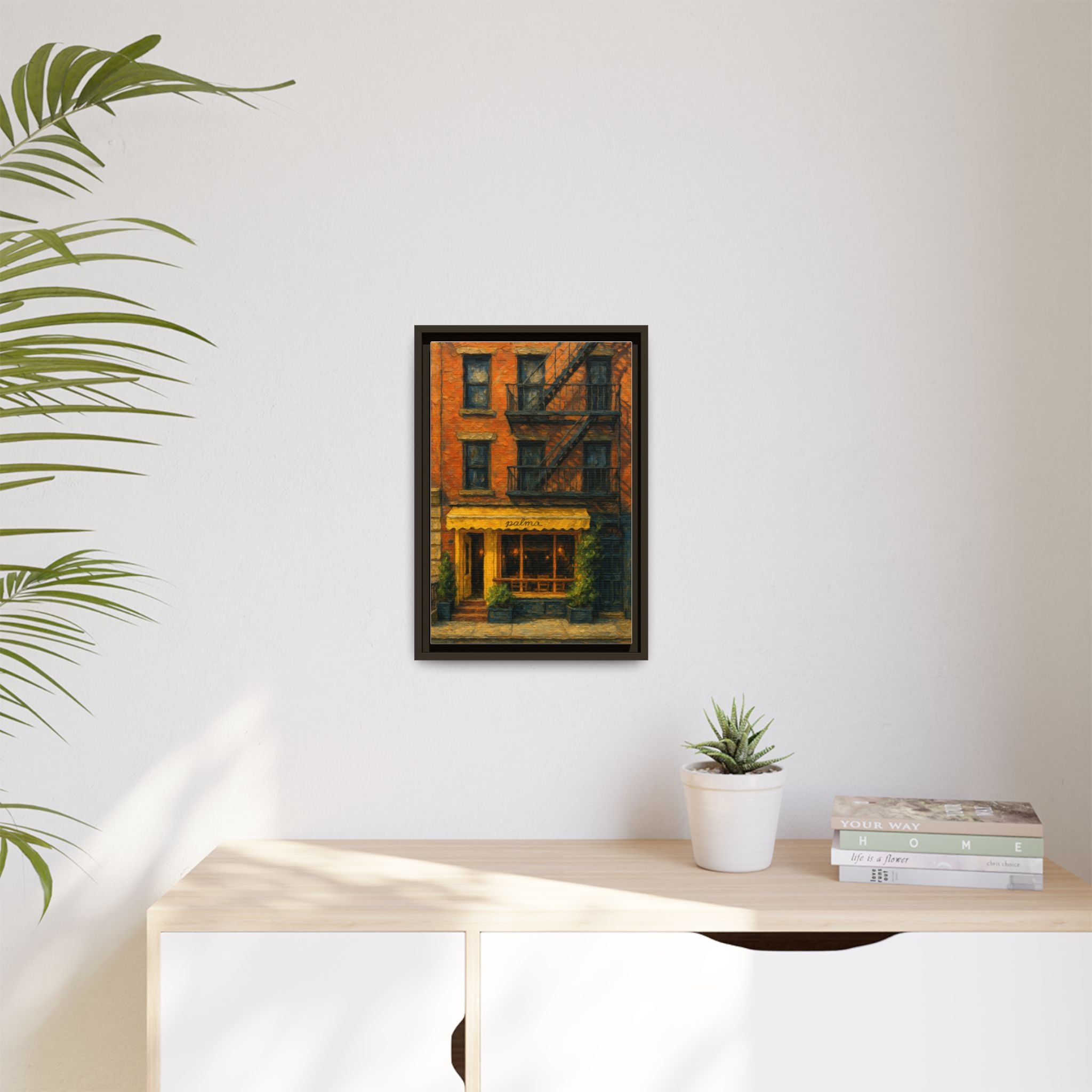 Palma II — Restaurant Print | Matte Canvas + Wooden Frame