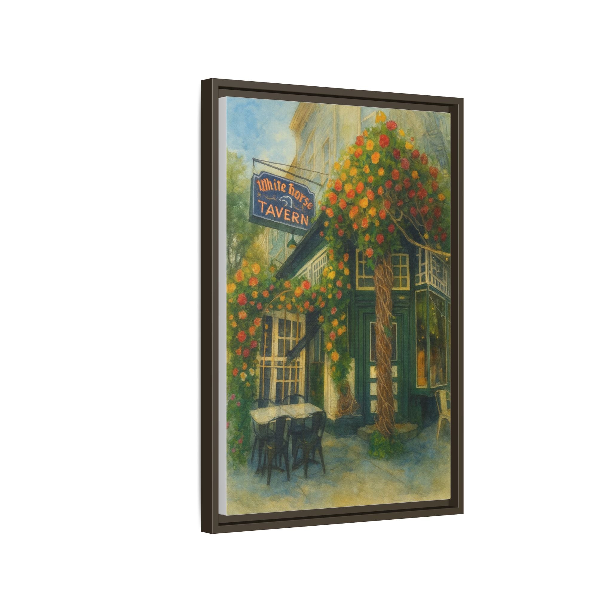 White Horse Tavern — Restaurant Print | Matte Canvas + Wooden Frame