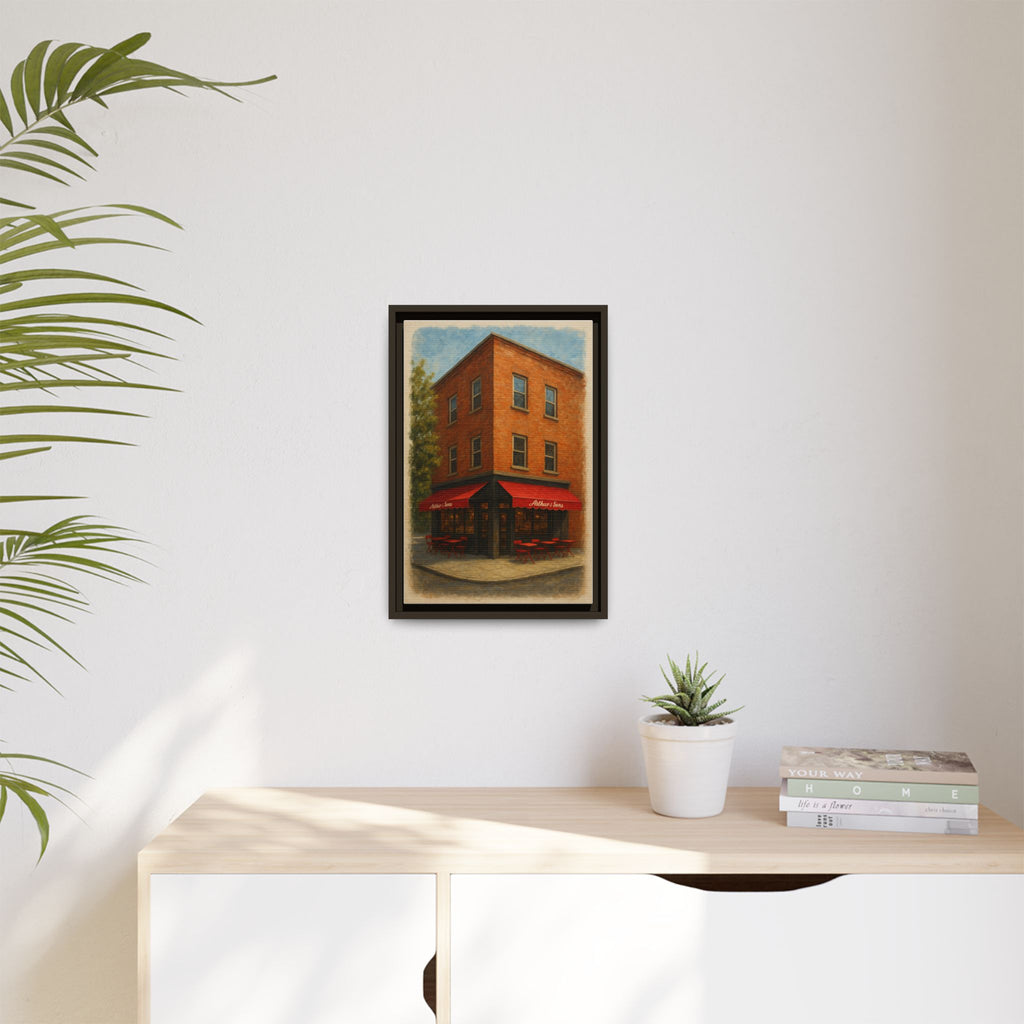 Arthur and Sons — Restaurant Print | Matte Canvas + Wooden Frame