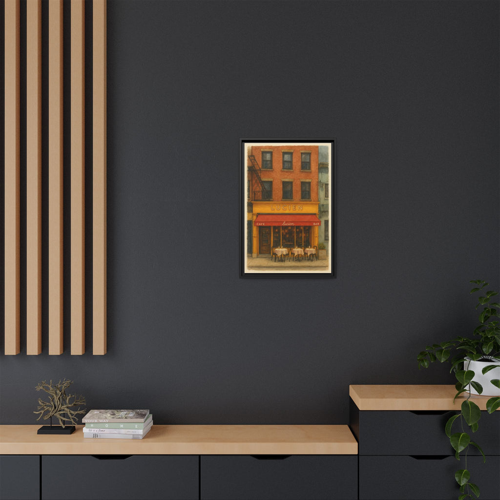 Lucien Restaurant — Restaurant Print | Matte Canvas + Wooden Frame