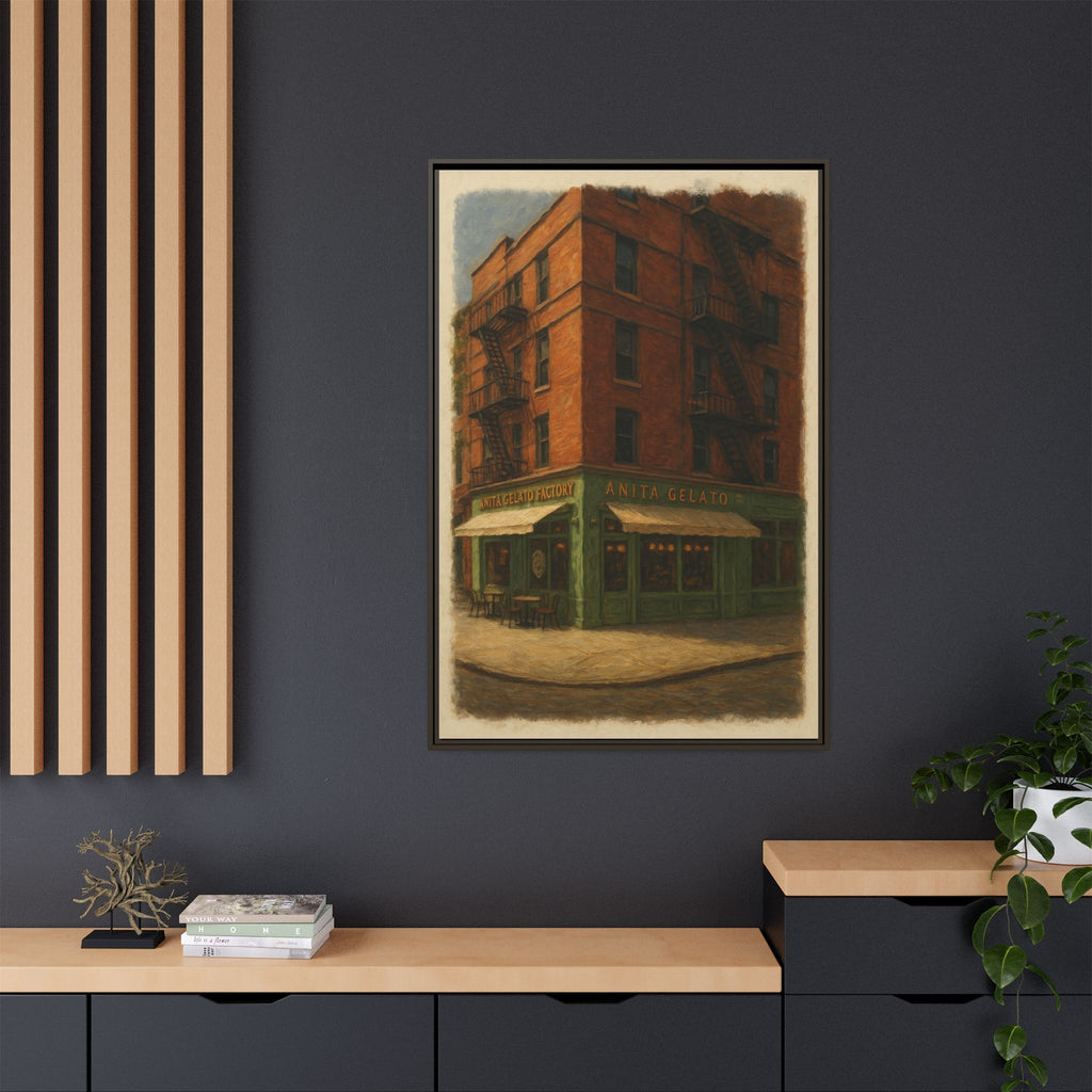 Anita Gelato — Restaurant Print | Matte Canvas + Wooden Frame
