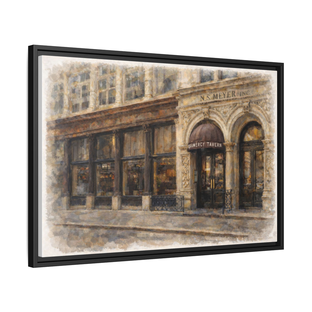 Gramercy Tavern — Restaurant Print | Matte Canvas + Wooden Frame