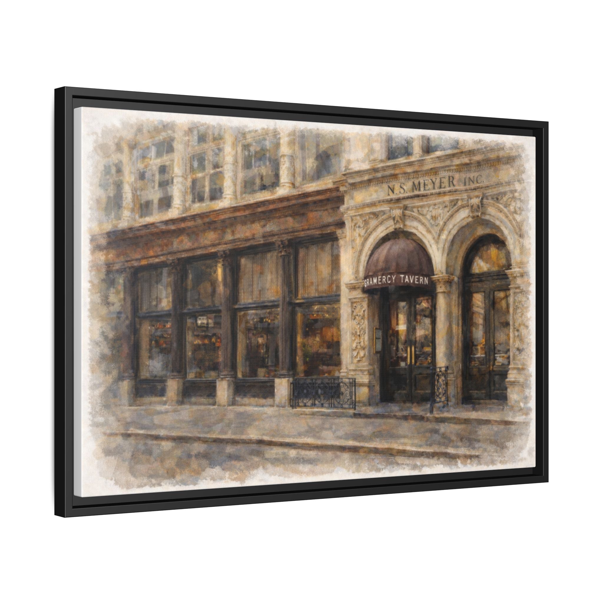 Gramercy Tavern — Restaurant Print | Matte Canvas + Wooden Frame