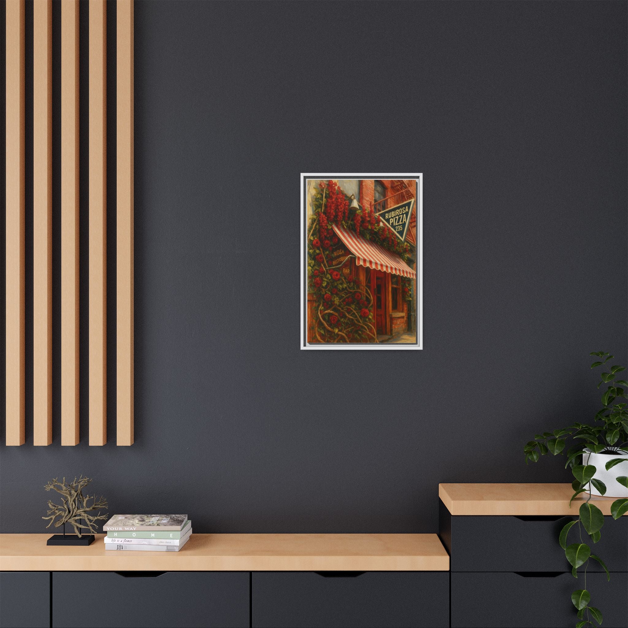 Rubirosa — Restaurant Print | Matte Canvas + Wooden Frame