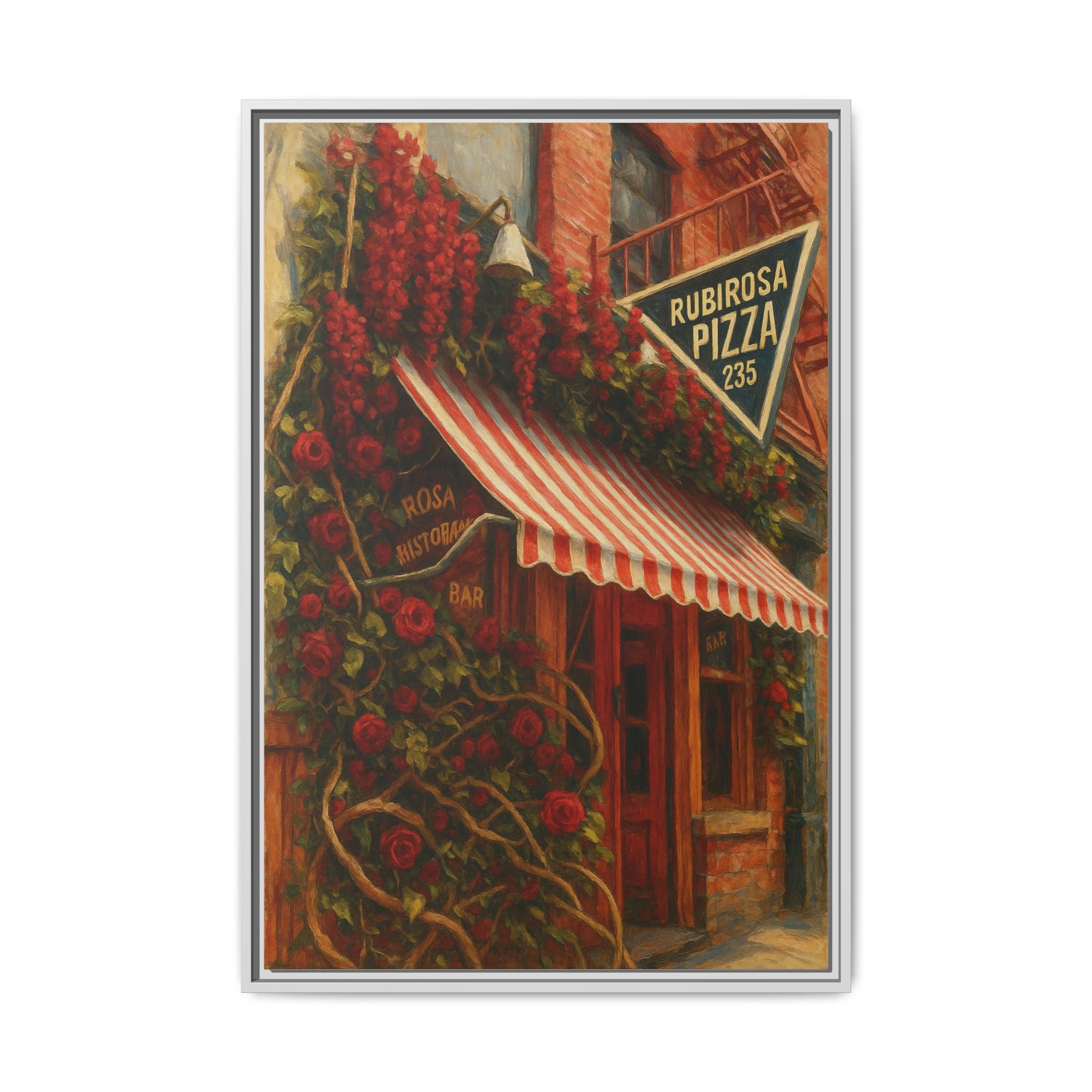 Rubirosa — Restaurant Print | Matte Canvas + Wooden Frame