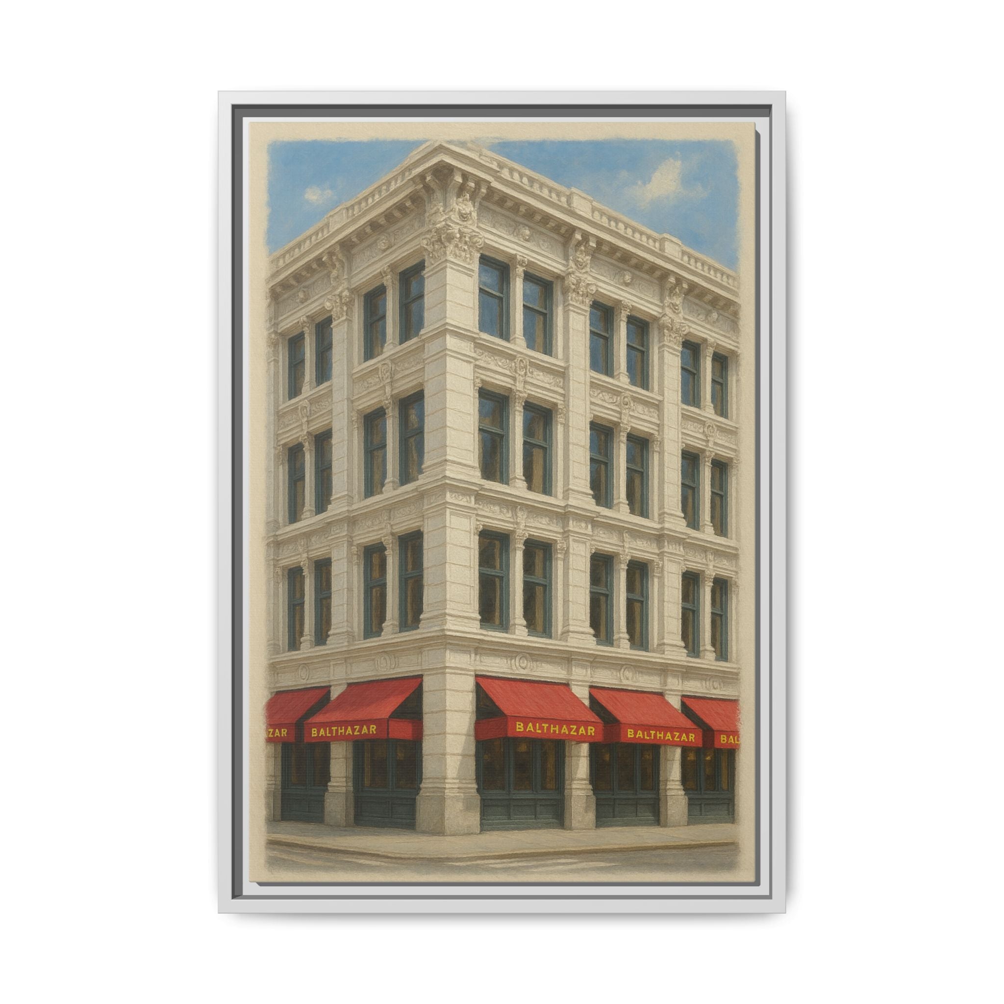 Balthazar Restaurant — Restaurant Print | Matte Canvas + Wooden Frame