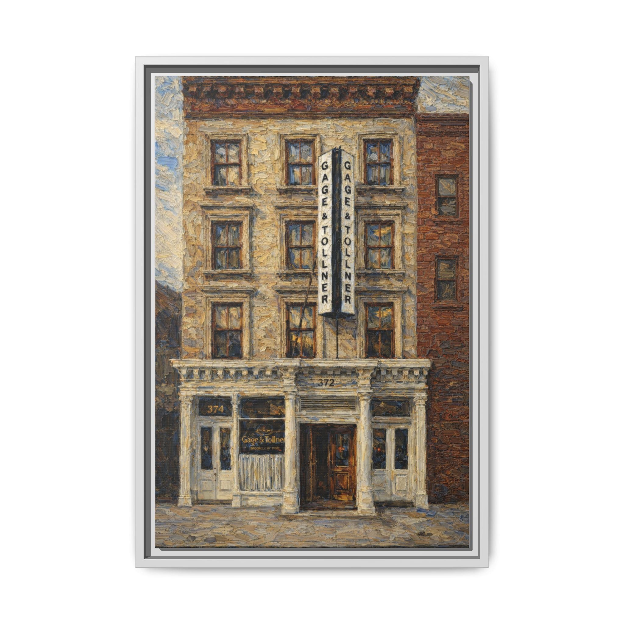 Gage & Tollner — Restaurant Print | Matte Canvas + Wooden Frame