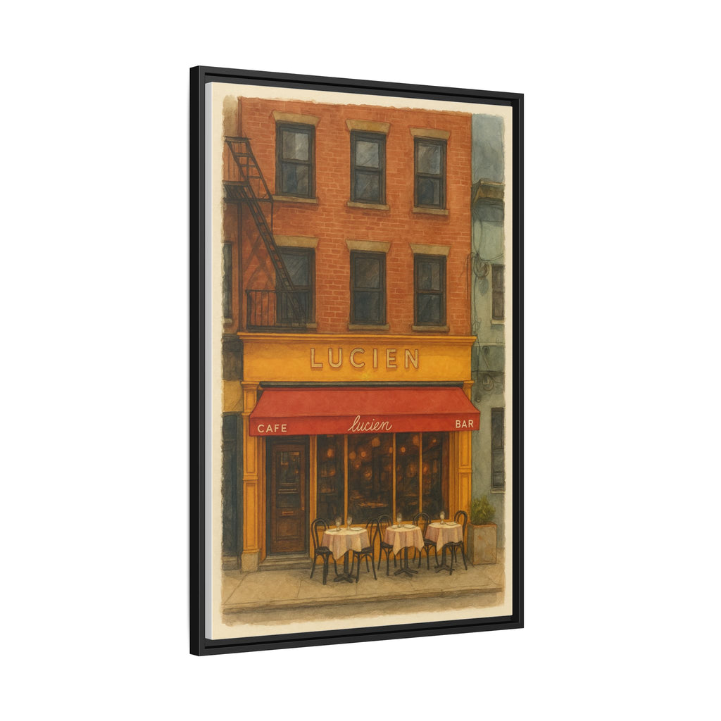 Lucien Restaurant — Restaurant Print | Matte Canvas + Wooden Frame