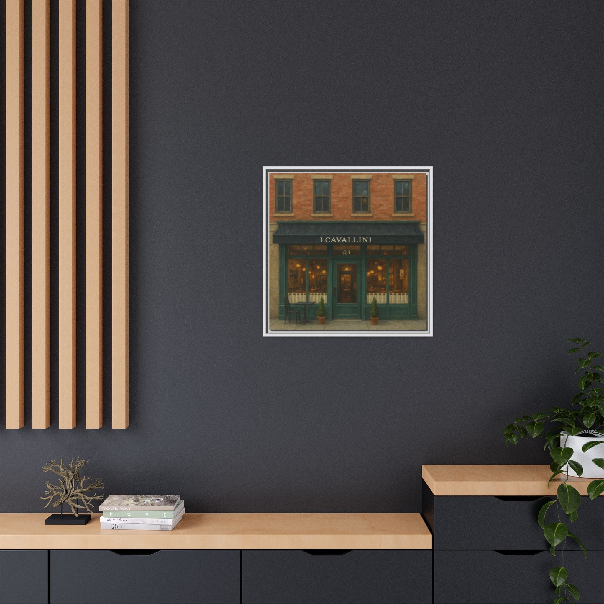 I Cavallini — Restaurant Print | Matte Canvas + Wooden Frame