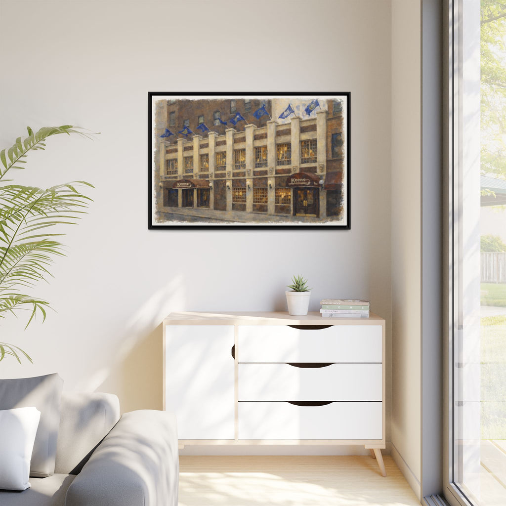 Keens Steakhouse — Restaurant Print | Matte Canvas + Wooden Frame
