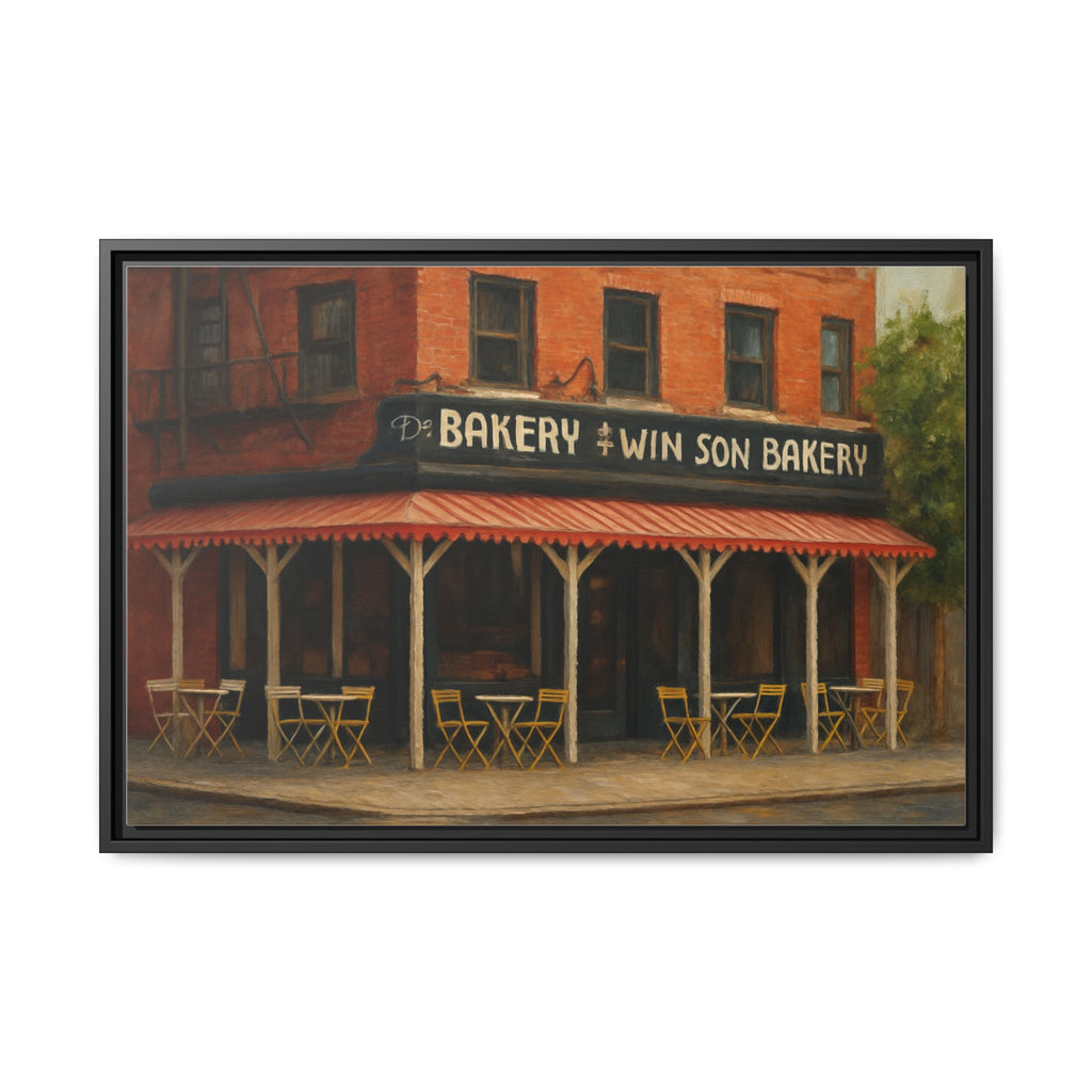 Win Son Bakery — Restaurant Print | Matte Canvas + Wooden Frame
