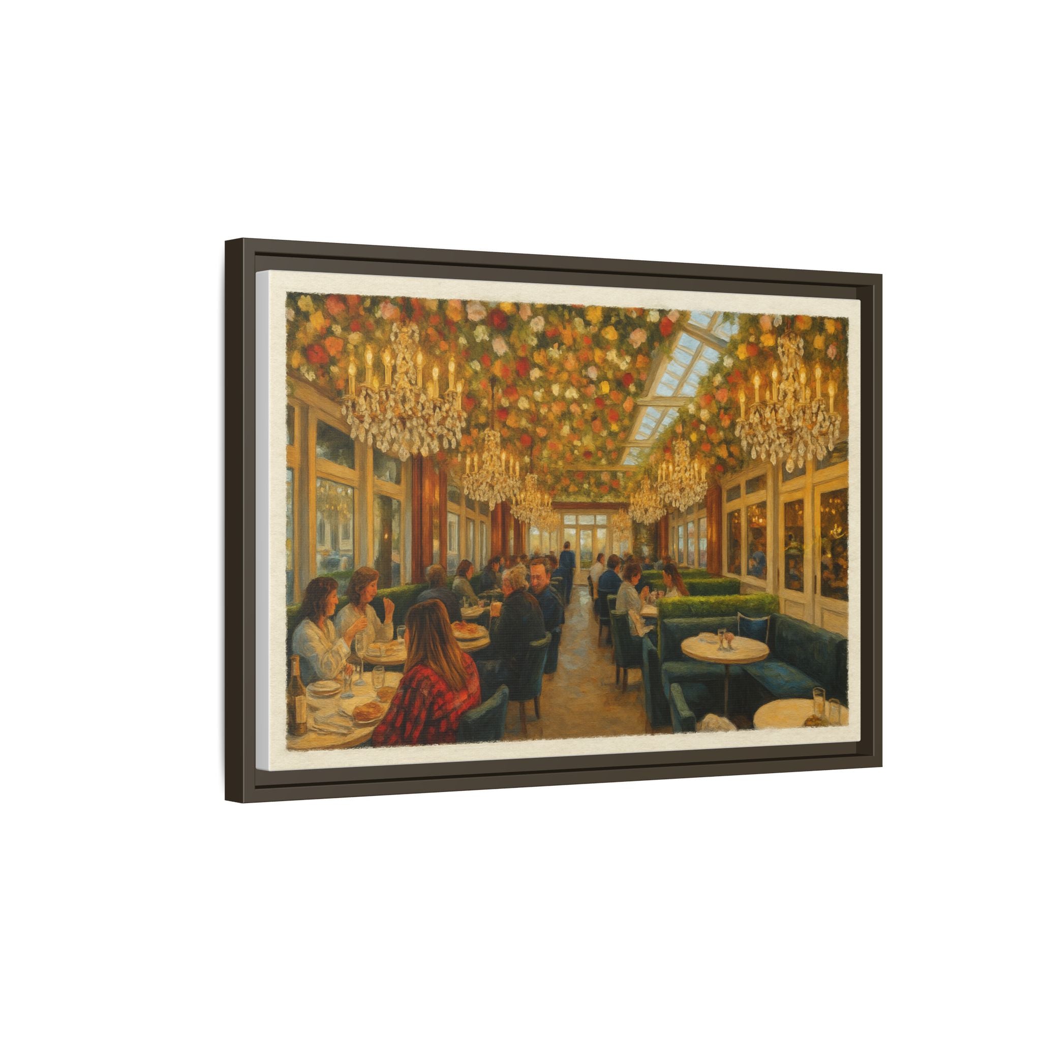 RH Rooftop — Restaurant Print | Matte Canvas + Wooden Frame