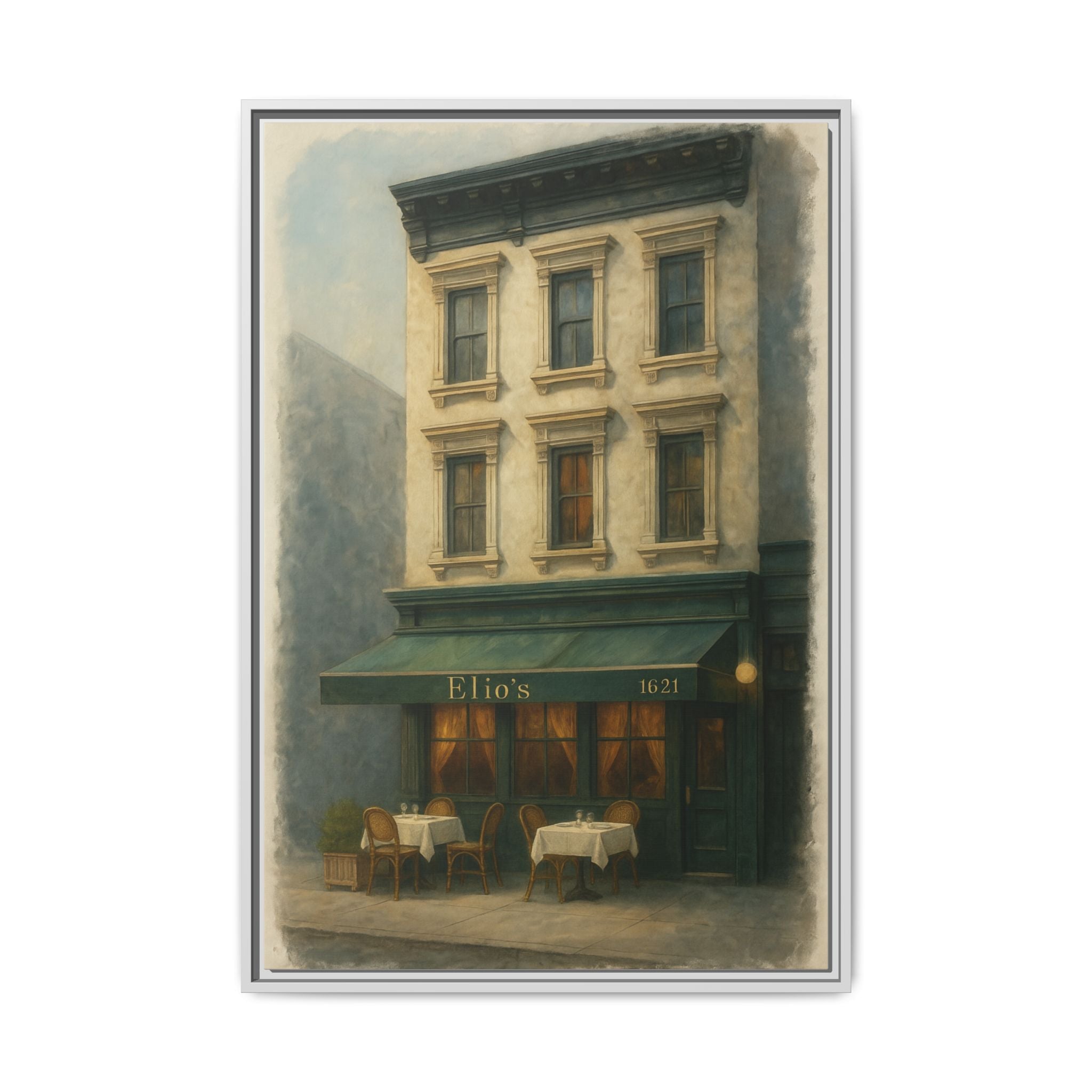 Elios Restaurant — Restaurant Print | Matte Canvas + Wooden Frame