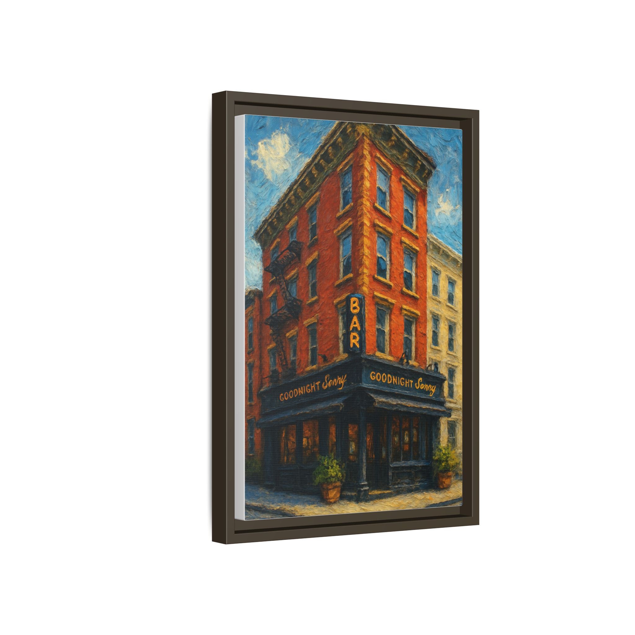 Goodnight Sonny — Restaurant Print | Matte Canvas + Wooden Frame