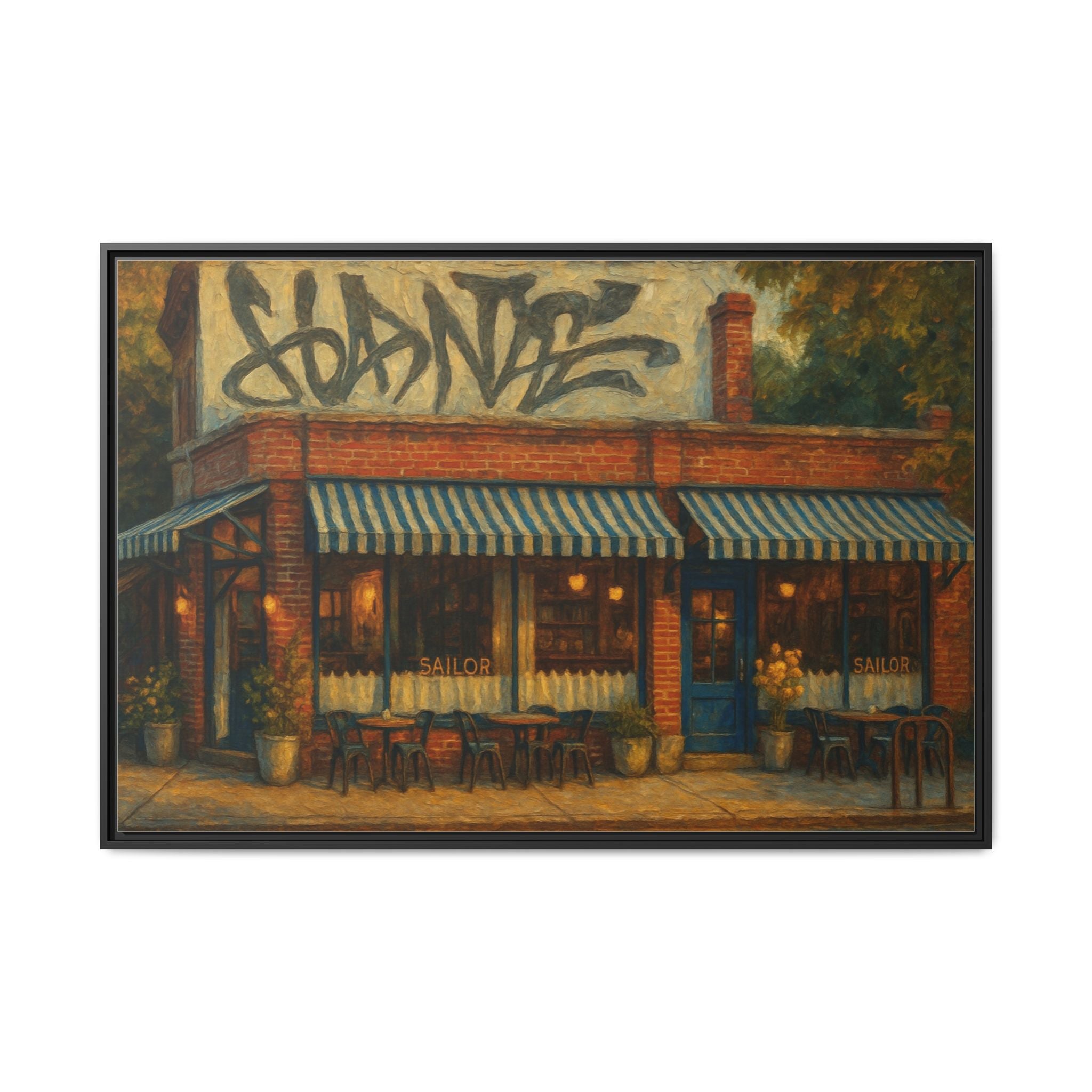 Sailor — Restaurant Print | Matte Canvas + Wooden Frame