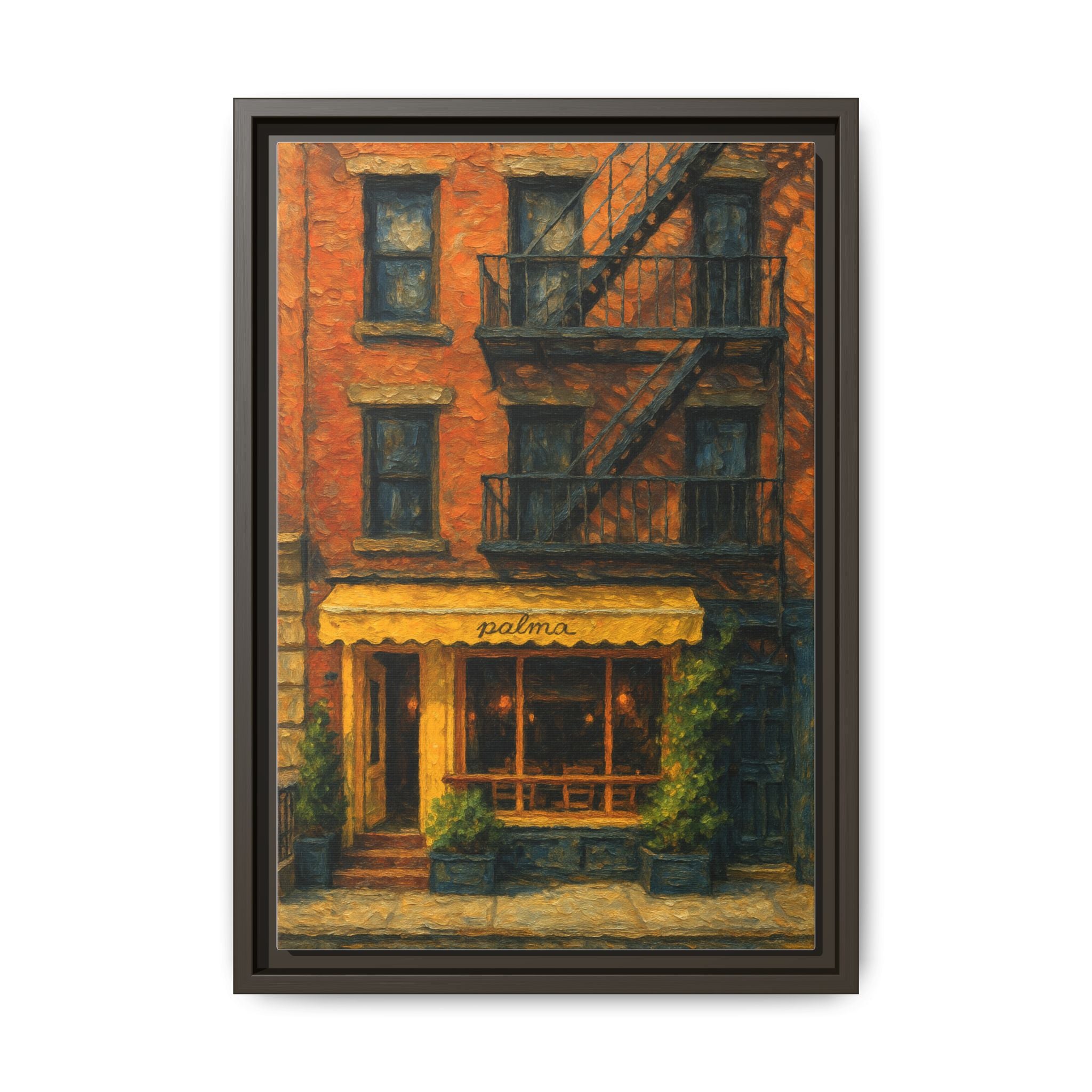 Palma II — Restaurant Print | Matte Canvas + Wooden Frame