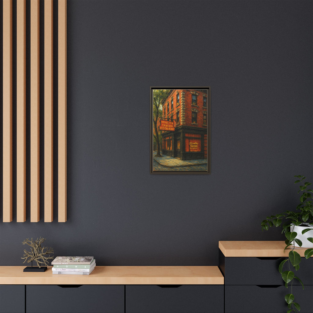 Minetta Tavern — Restaurant Print | Matte Canvas + Wooden Frame