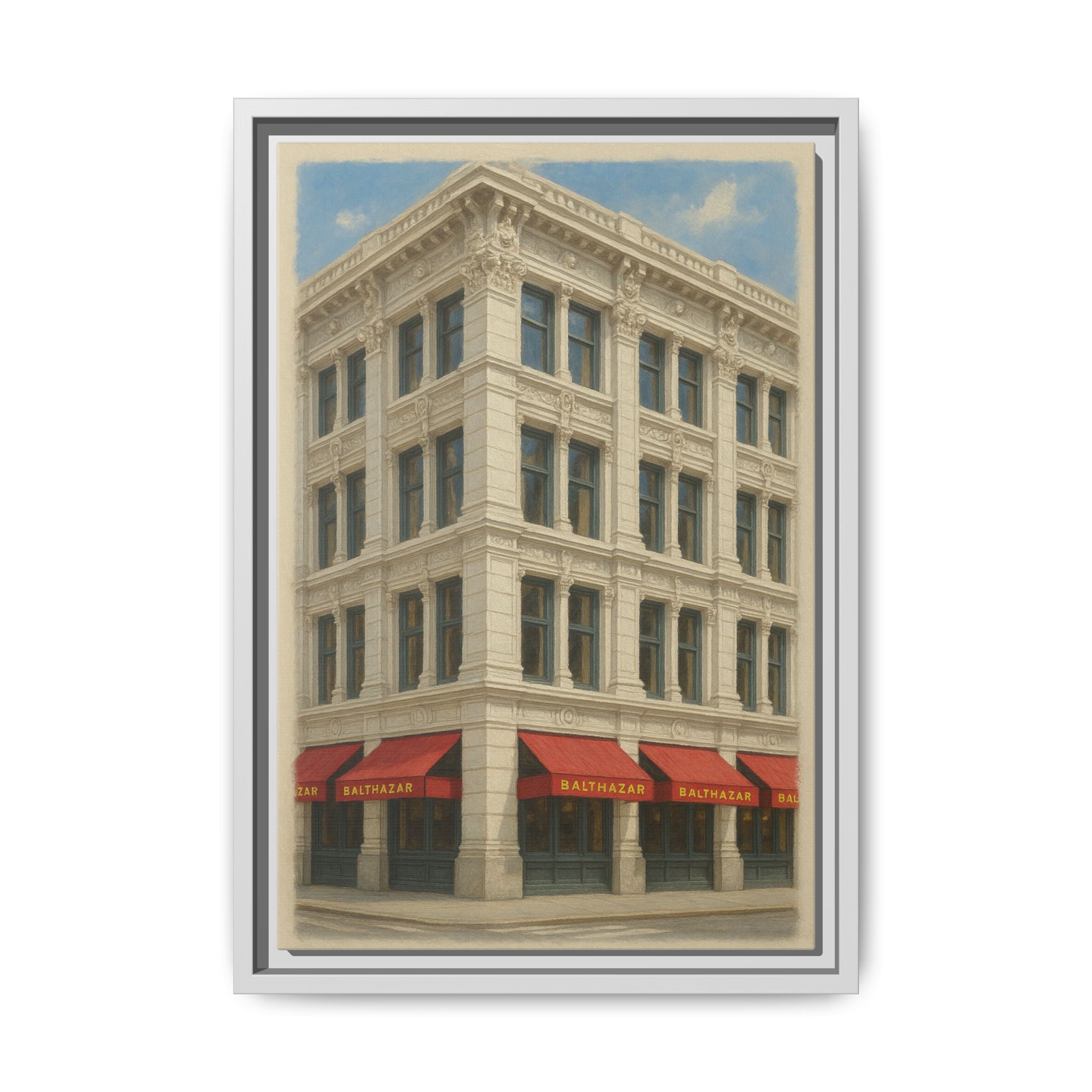 Balthazar Restaurant — Restaurant Print | Matte Canvas + Wooden Frame
