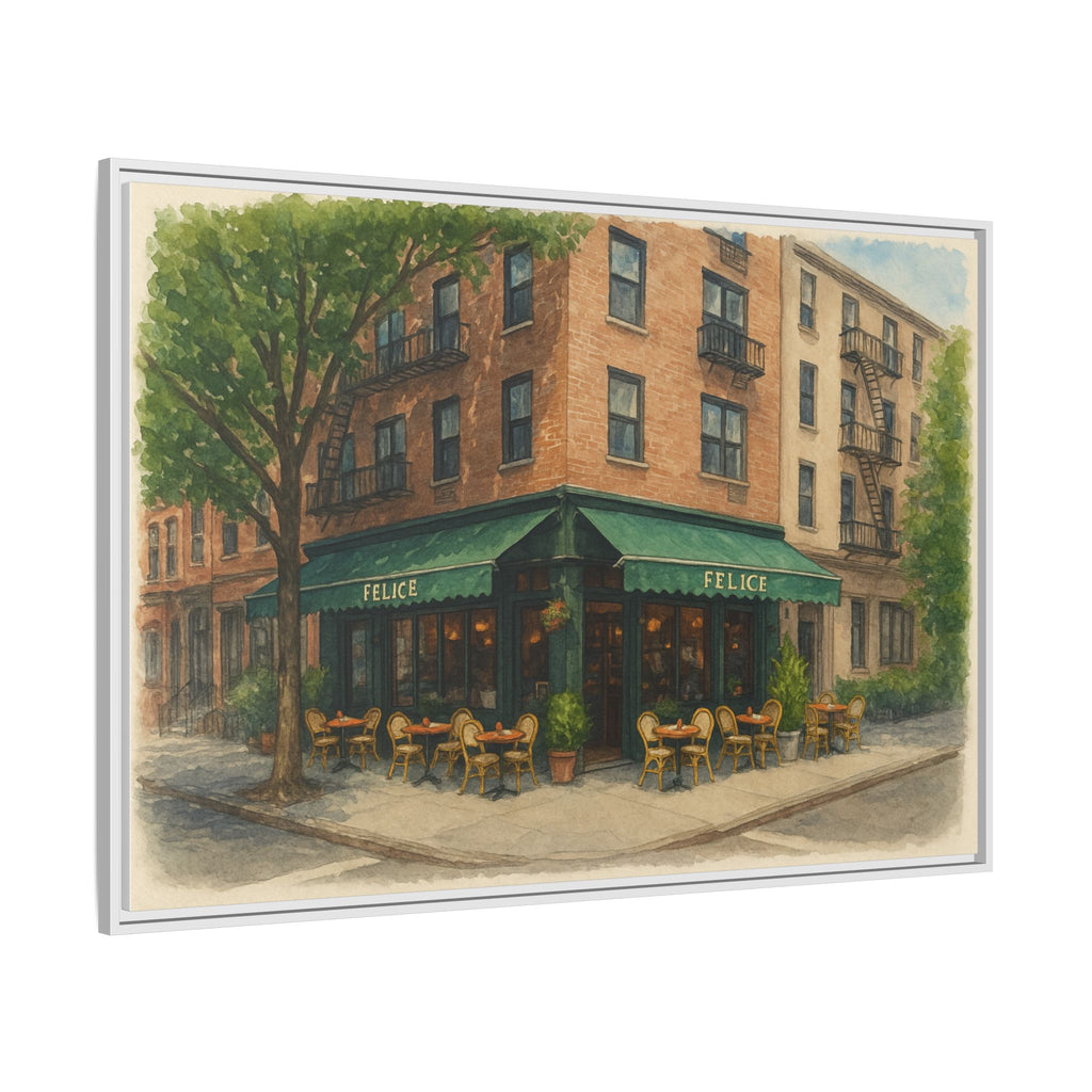 Felice — Restaurant Print | Matte Canvas + Wooden Frame