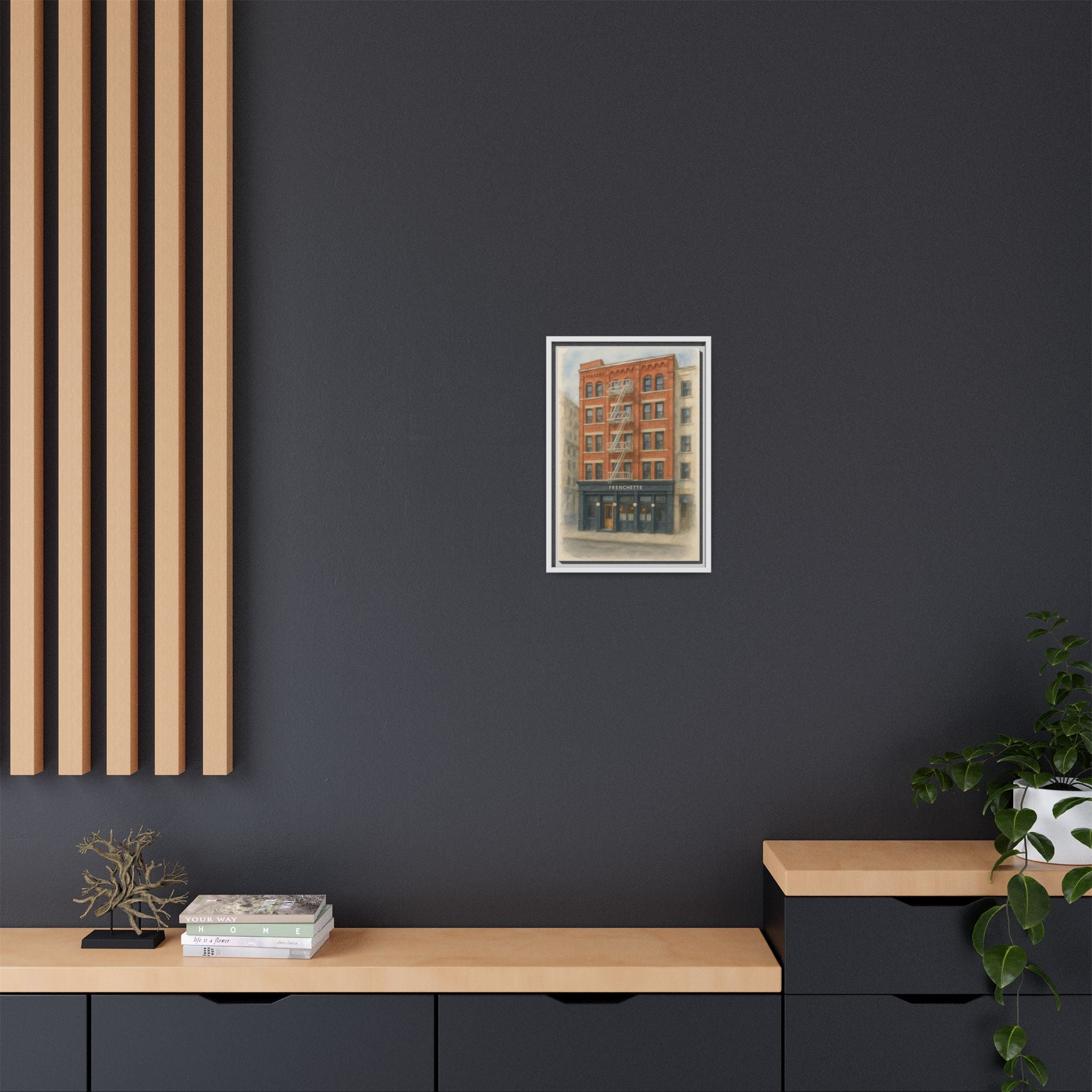 Frenchette Restaurant — Restaurant Print | Matte Canvas + Wooden Frame