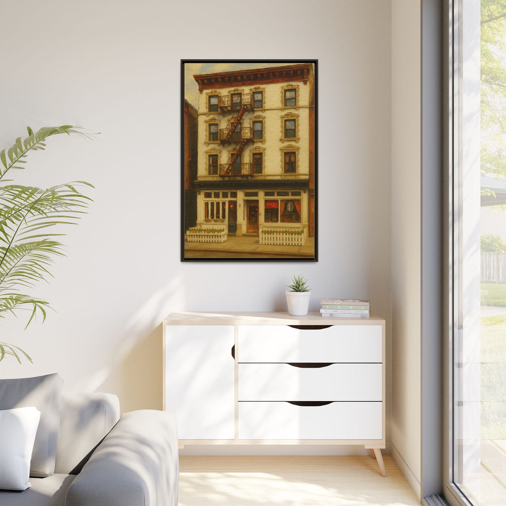 Frank — Restaurant Print | Matte Canvas + Wooden Frame