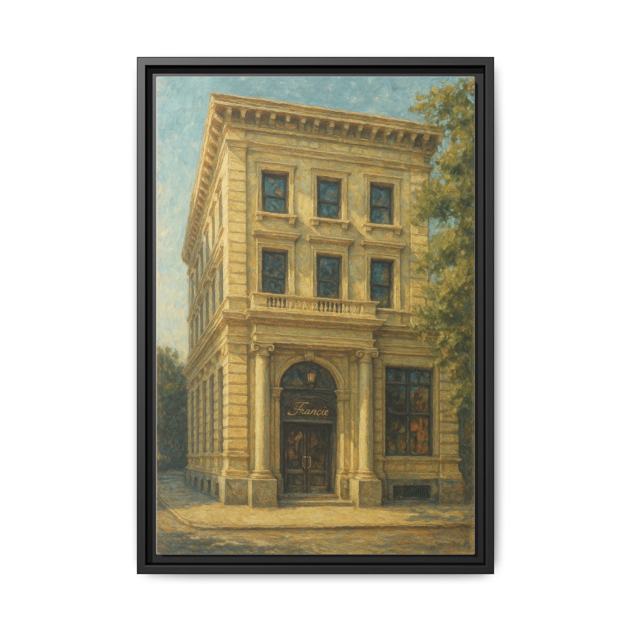 Francie — Restaurant Print | Matte Canvas + Wooden Frame