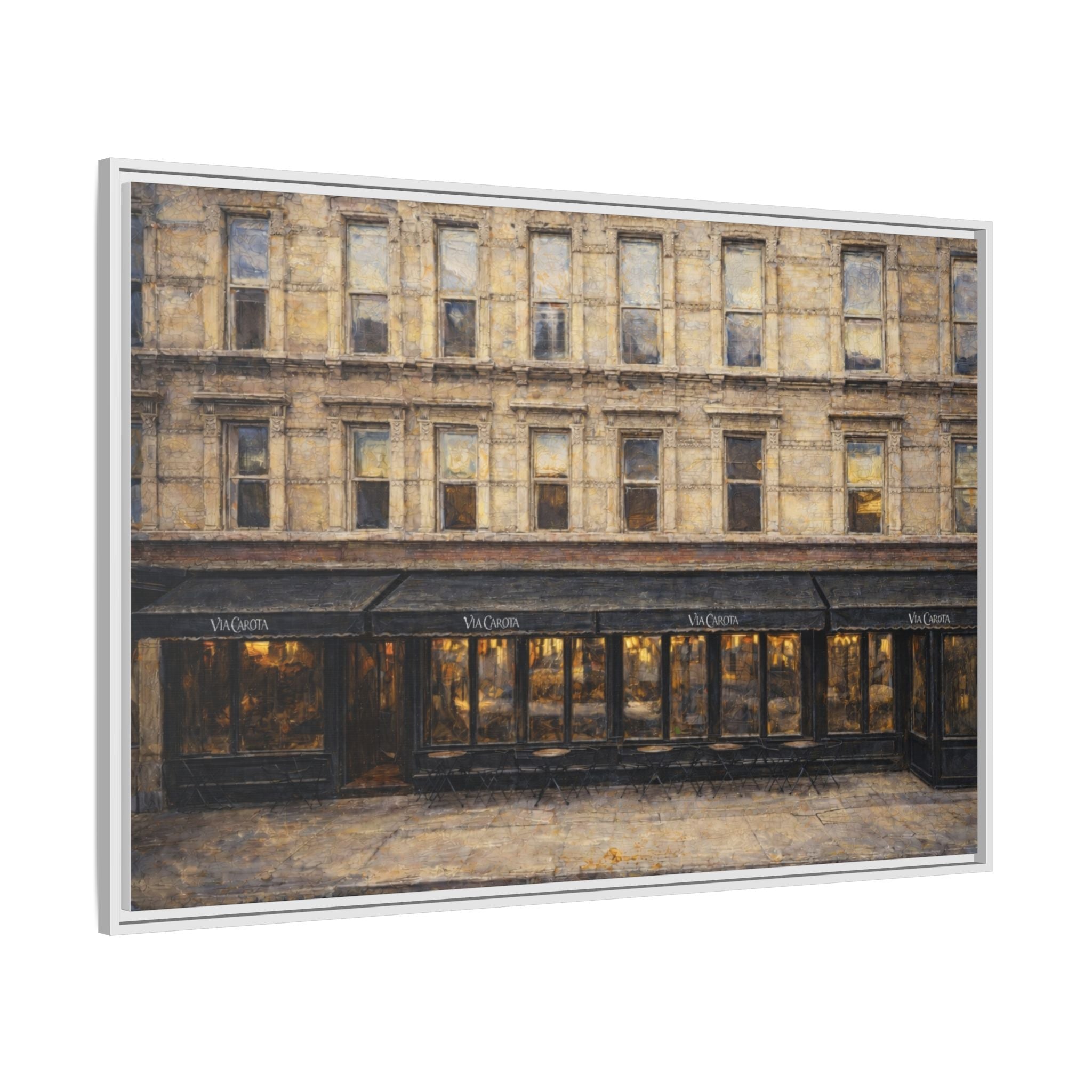 Via Carota — Restaurant Print | Matte Canvas + Wooden Frame