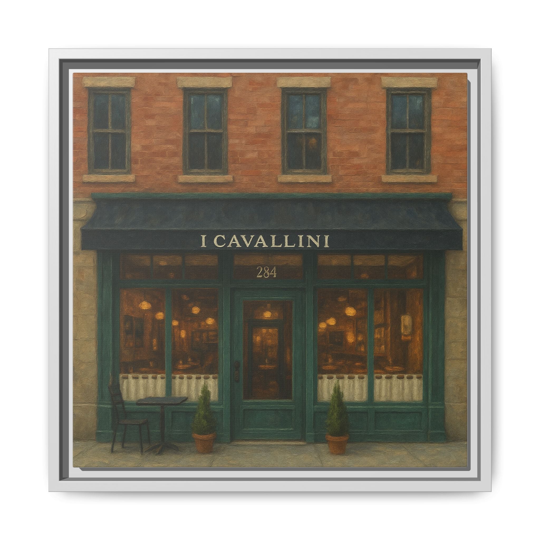 I Cavallini — Restaurant Print | Matte Canvas + Wooden Frame