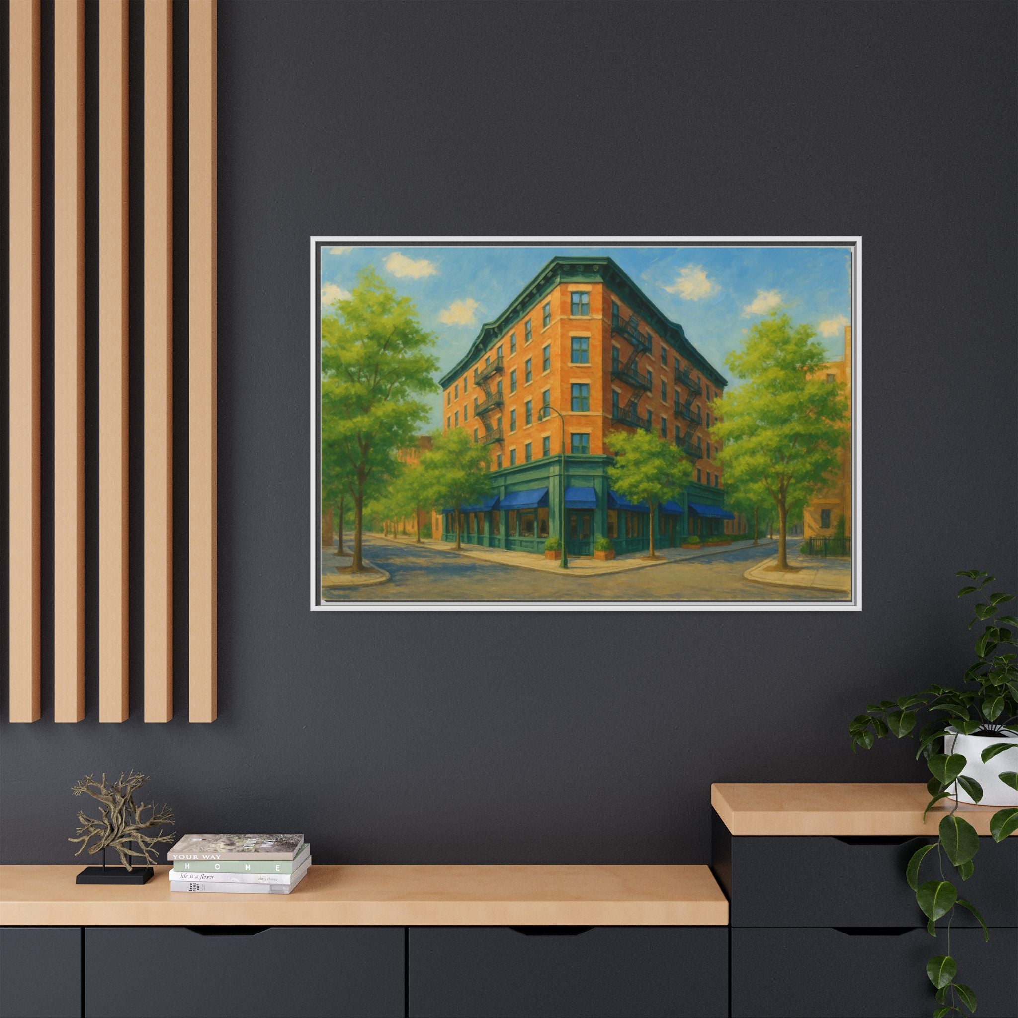 The Mary Lane — Restaurant Print | Matte Canvas + Wooden Frame