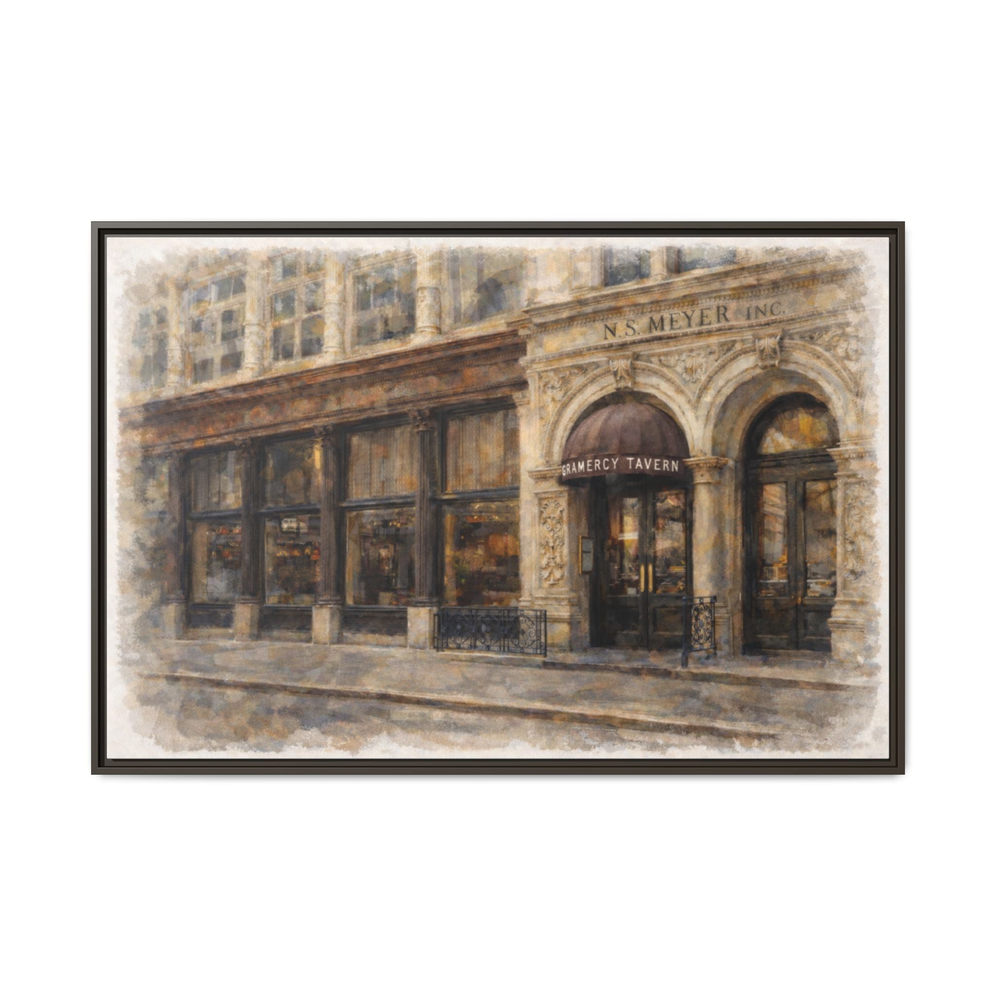 Gramercy Tavern — Restaurant Print | Matte Canvas + Wooden Frame