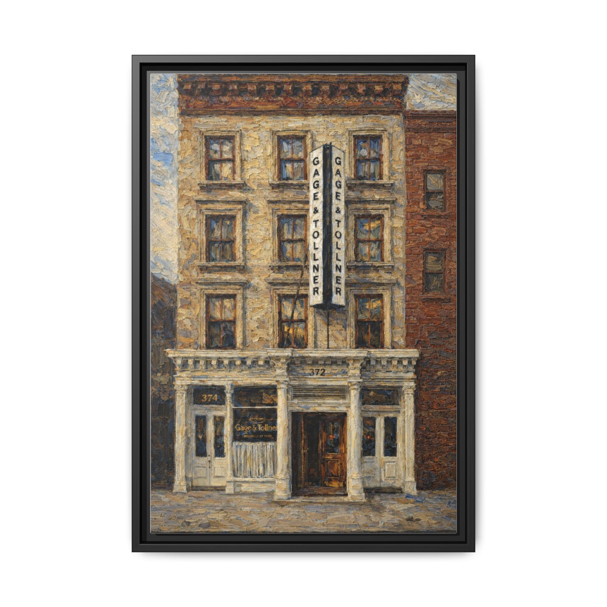 Gage & Tollner — Restaurant Print | Matte Canvas + Wooden Frame