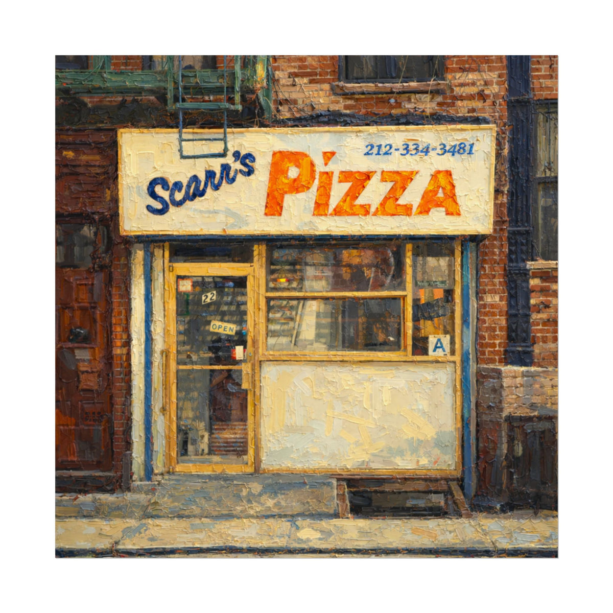 Scarr's Pizza unframed paper art print