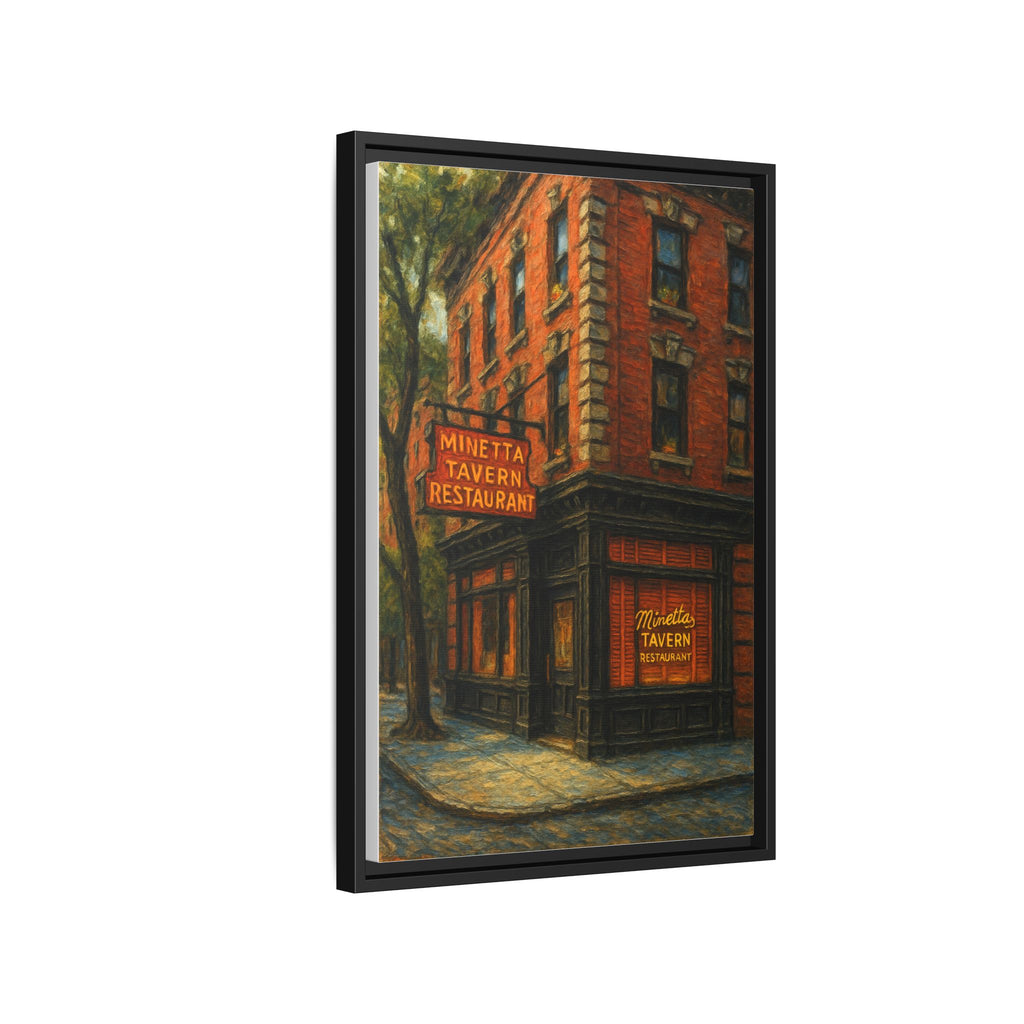 Minetta Tavern — Restaurant Print | Matte Canvas + Wooden Frame