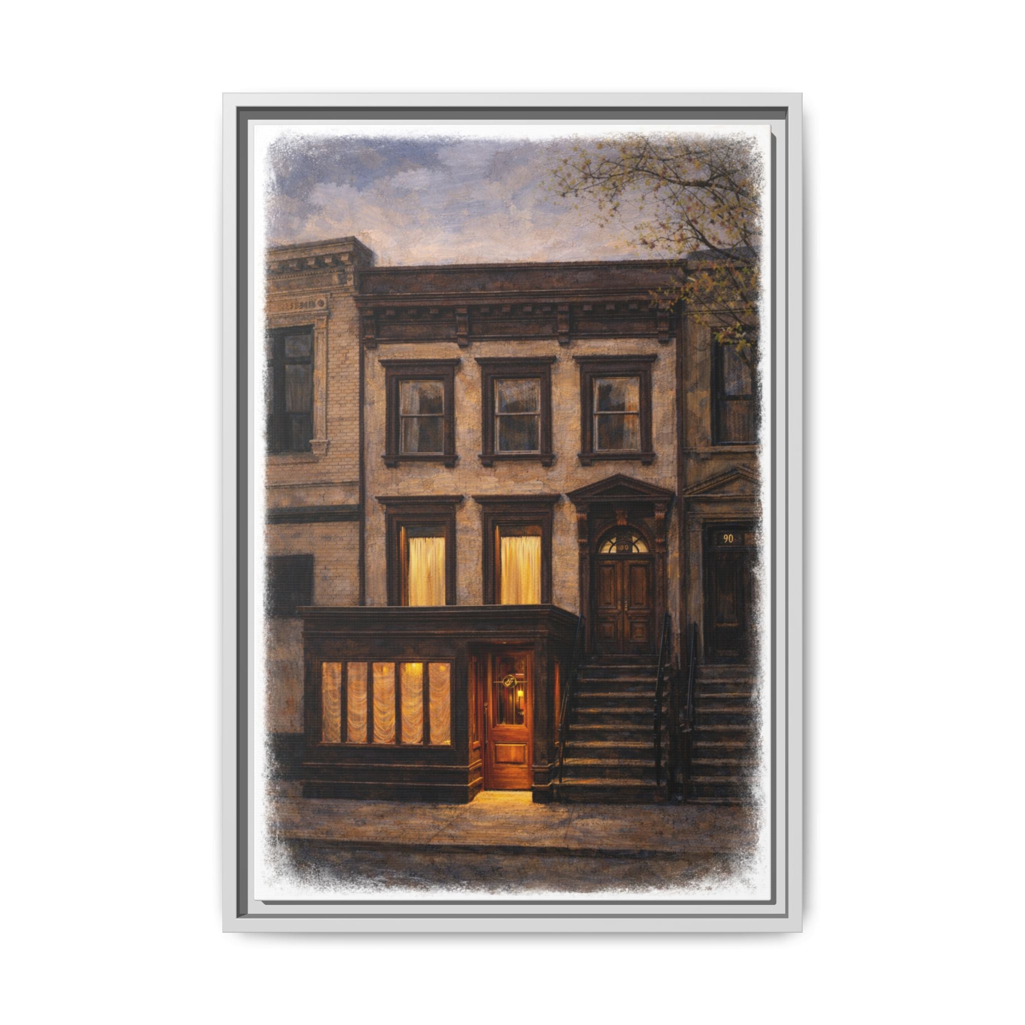 Chez Fifi — Restaurant Print | Matte Canvas + Wooden Frame