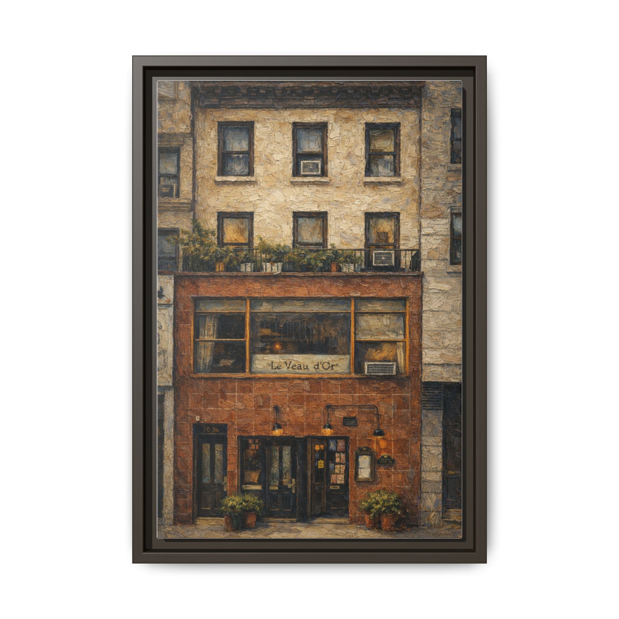 Le Veau d'Or — Restaurant Print | Matte Canvas + Wooden Frame