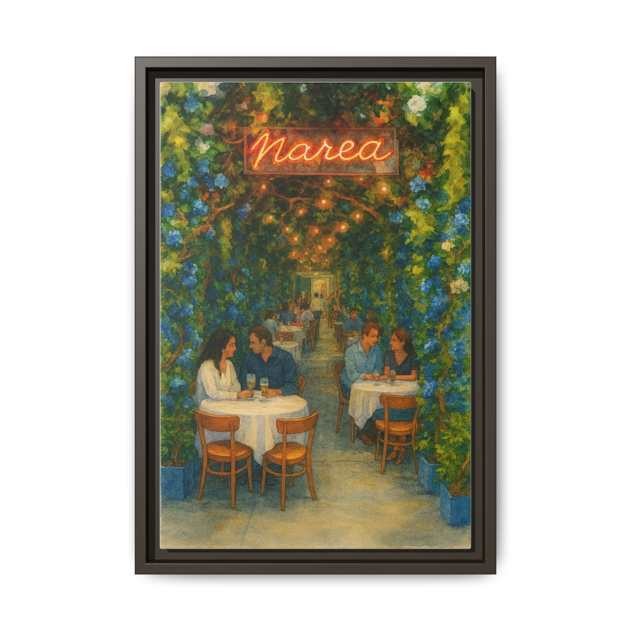 Marea — Restaurant Print | Matte Canvas + Wooden Frame