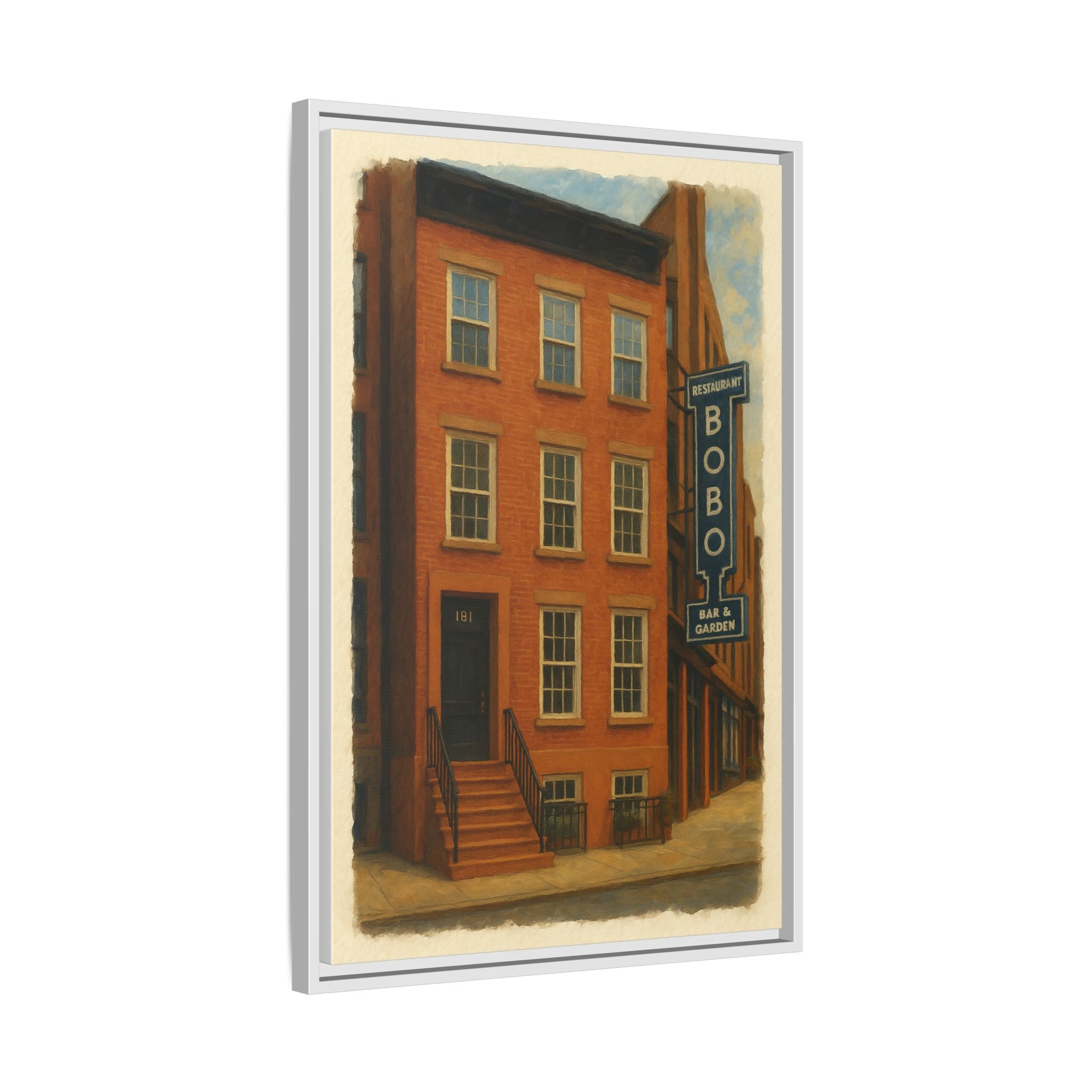 Bobo Restaurant — Restaurant Print | Matte Canvas + Wooden Frame