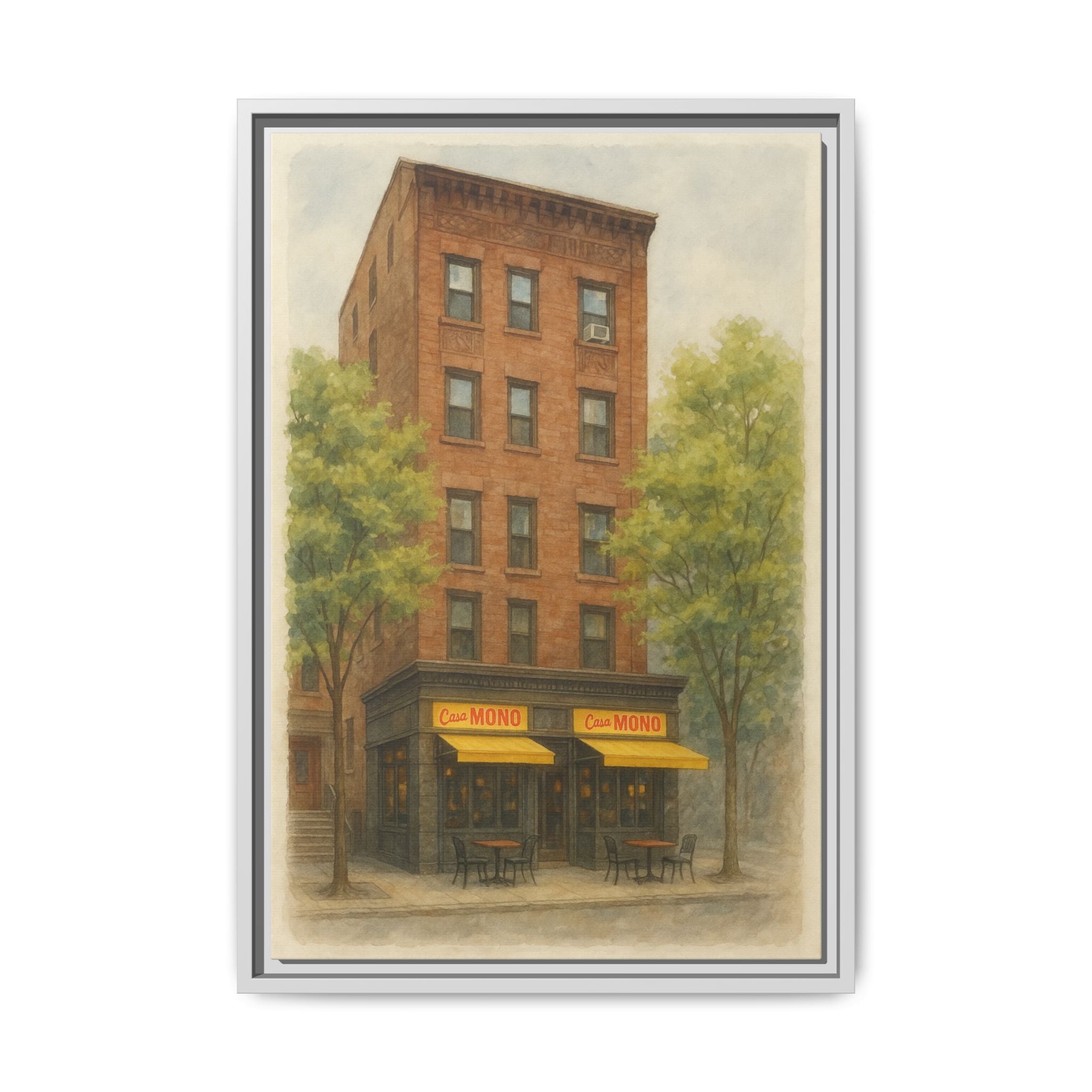 Casa Mono — Restaurant Print | Matte Canvas + Wooden Frame