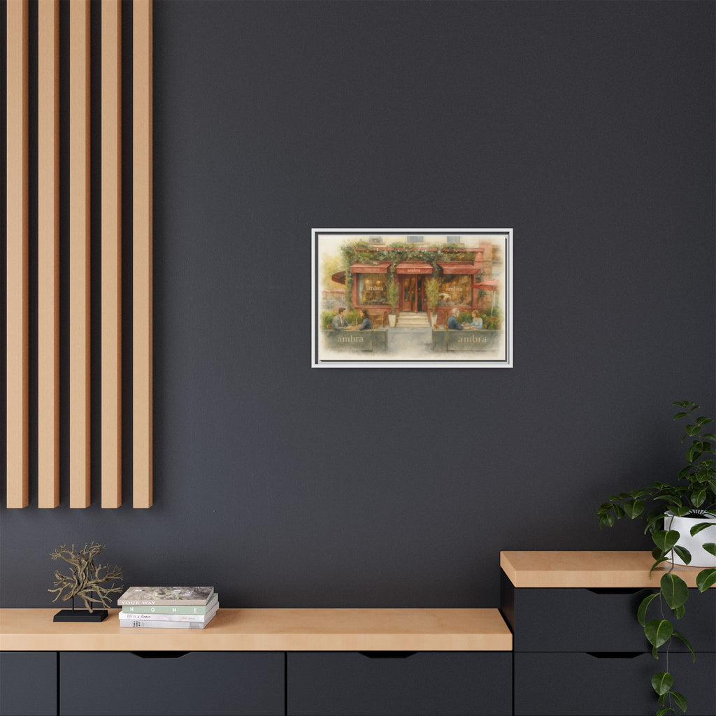 Ambra  — Restaurant Print | Matte Canvas + Wooden Frame