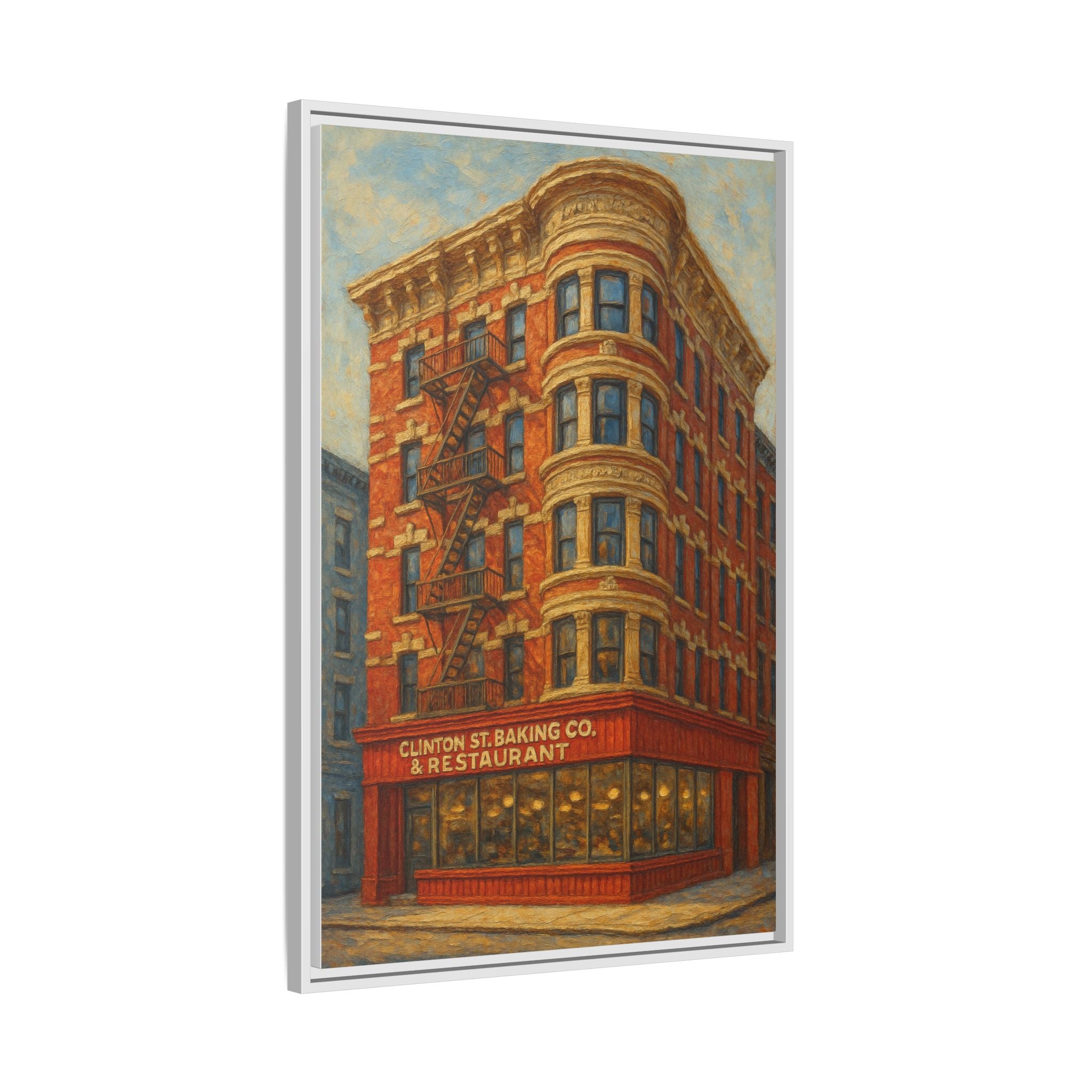 Clinton St. Baking Company — Restaurant Print | Matte Canvas + Wooden Frame