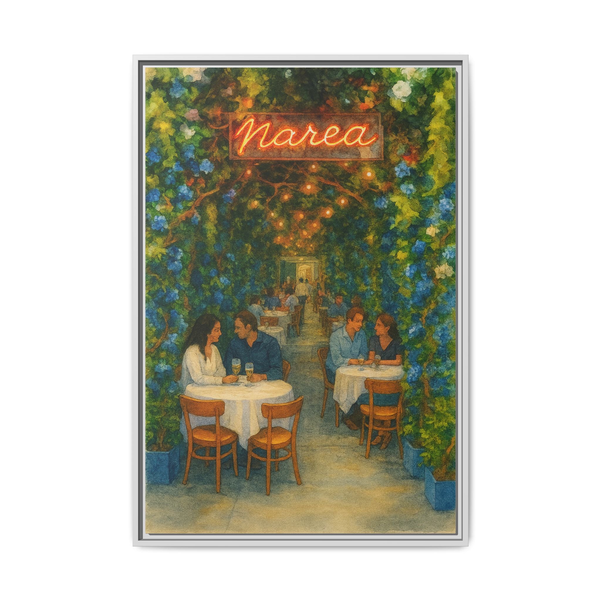 Marea — Restaurant Print | Matte Canvas + Wooden Frame