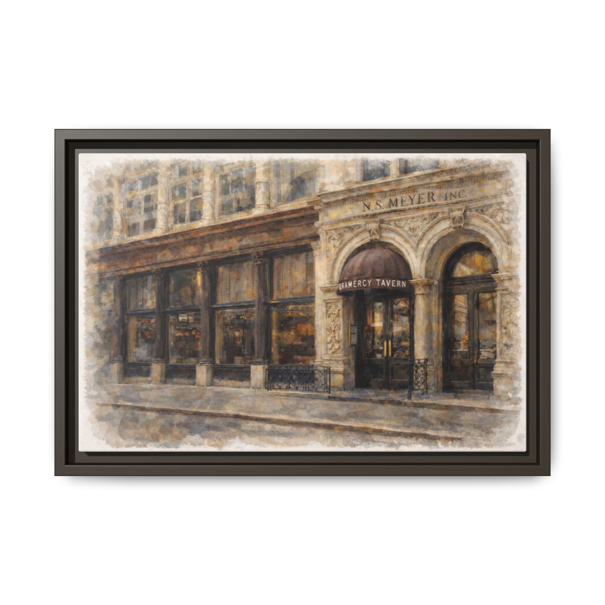 Gramercy Tavern — Restaurant Print | Matte Canvas + Wooden Frame