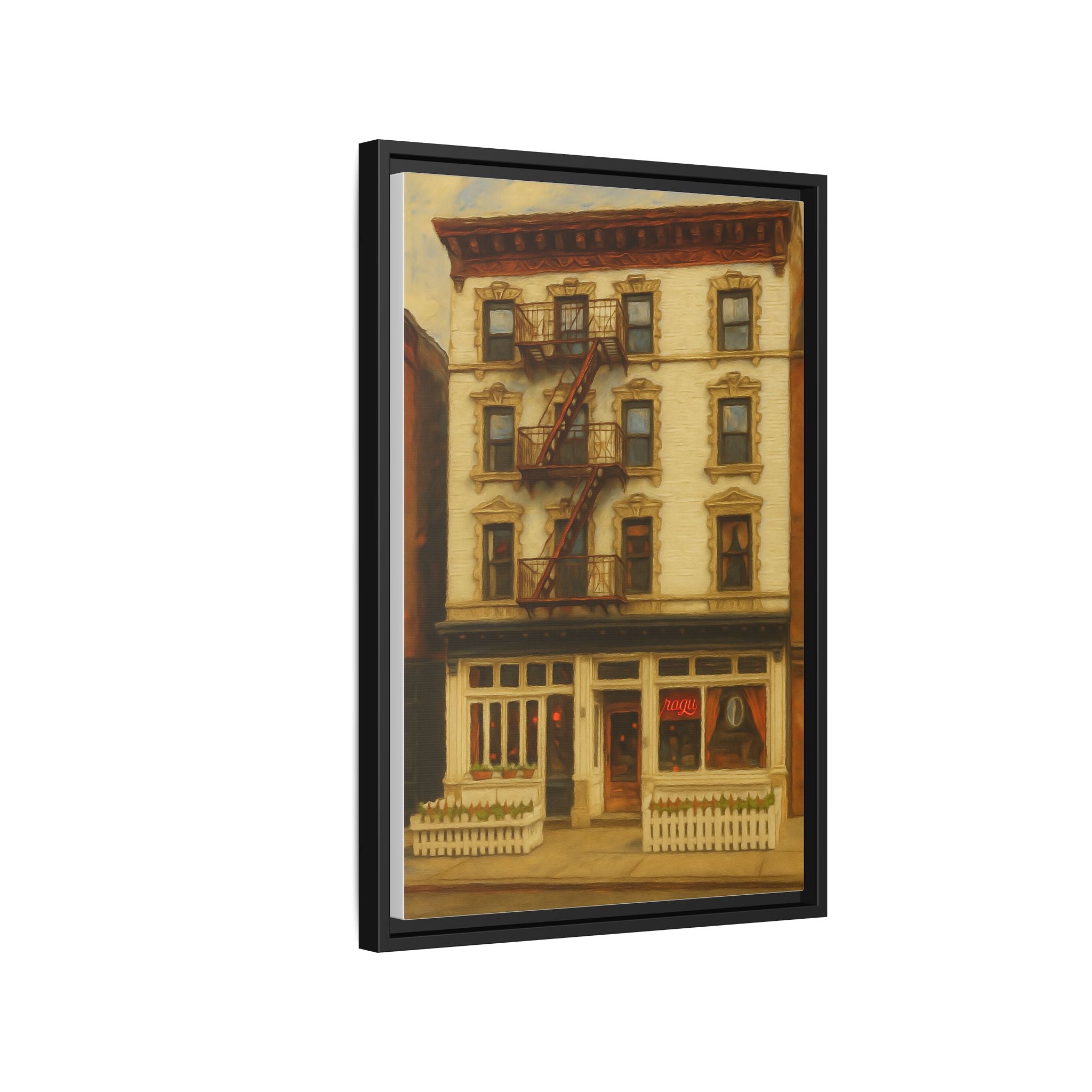 Frank — Restaurant Print | Matte Canvas + Wooden Frame