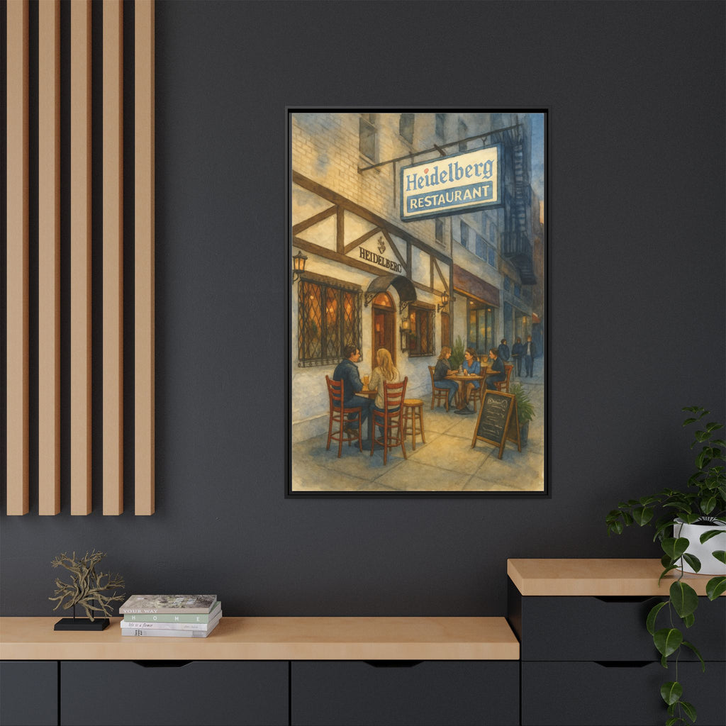 Heidelberg — Restaurant Print | Matte Canvas + Wooden Frame