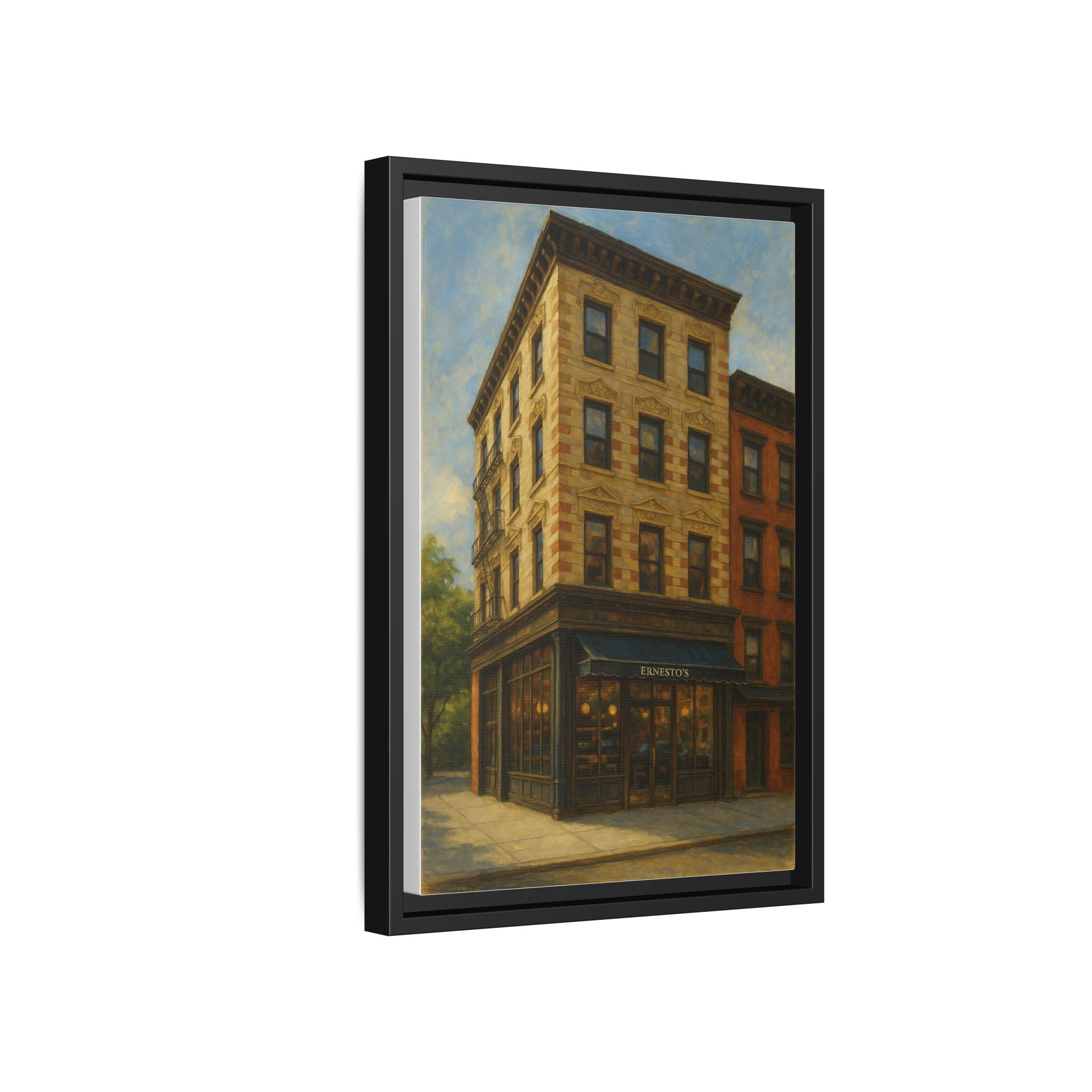Ernesto's — Restaurant Print | Matte Canvas + Wooden Frame