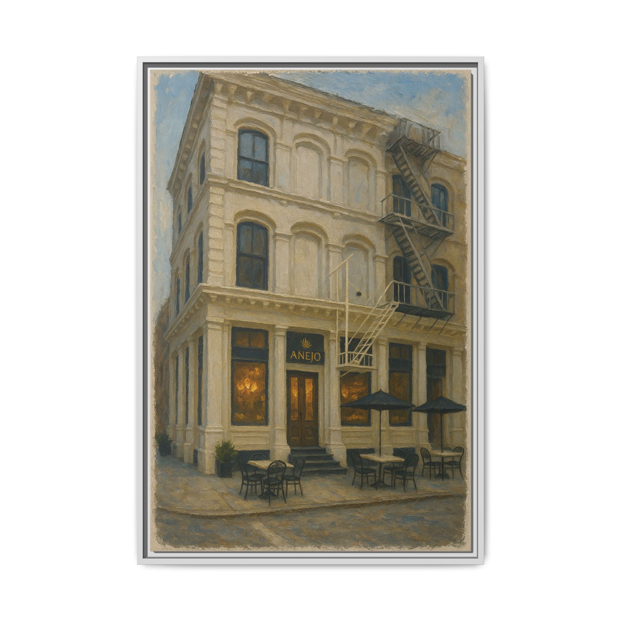 Anejo — Restaurant Print | Matte Canvas + Wooden Frame