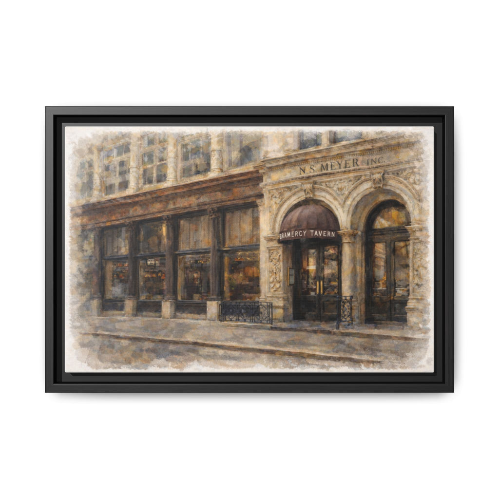 Gramercy Tavern — Restaurant Print | Matte Canvas + Wooden Frame