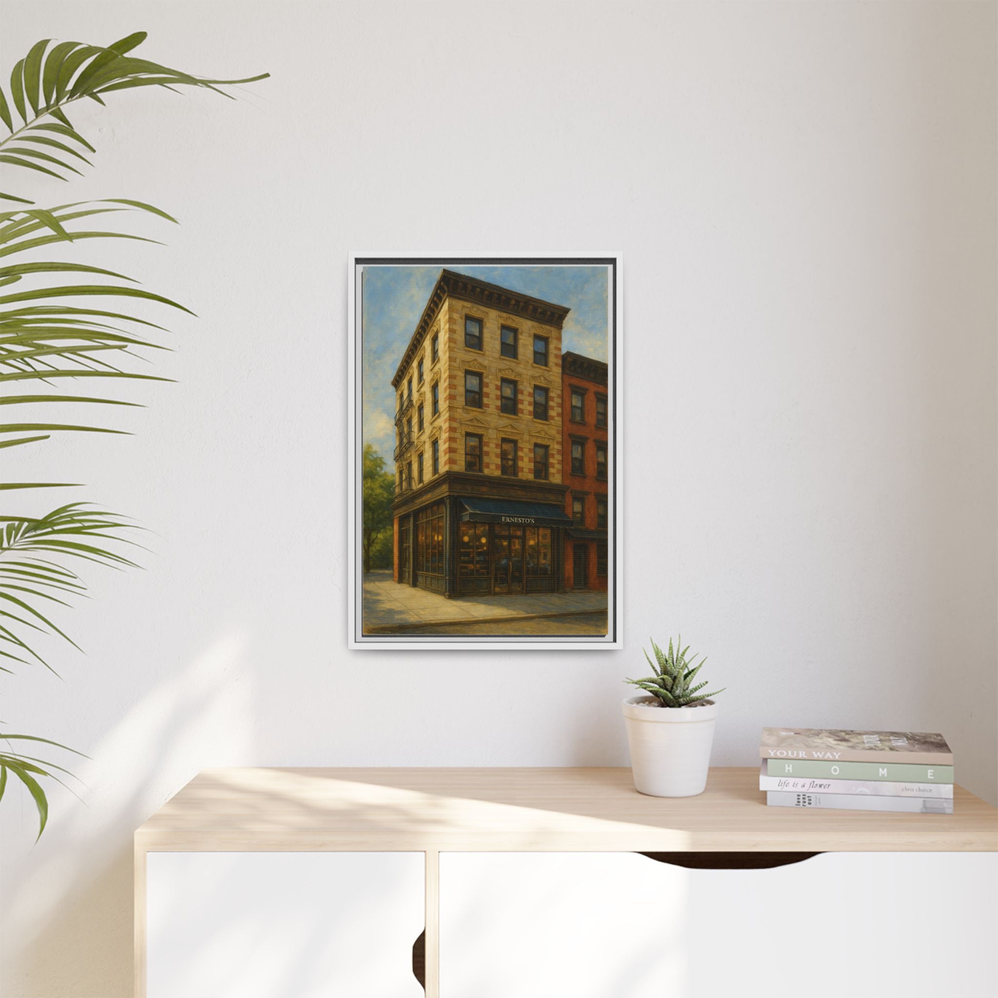 Ernesto's — Restaurant Print | Matte Canvas + Wooden Frame